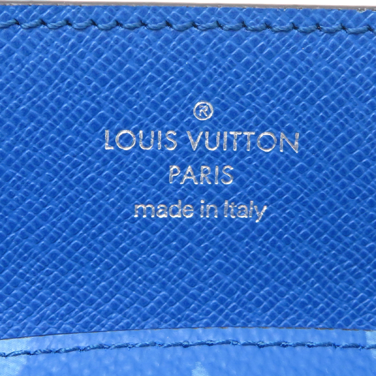 Louis Vuitton Blue Taigarama Coin Purse/Coin Case (Pre-Owned)