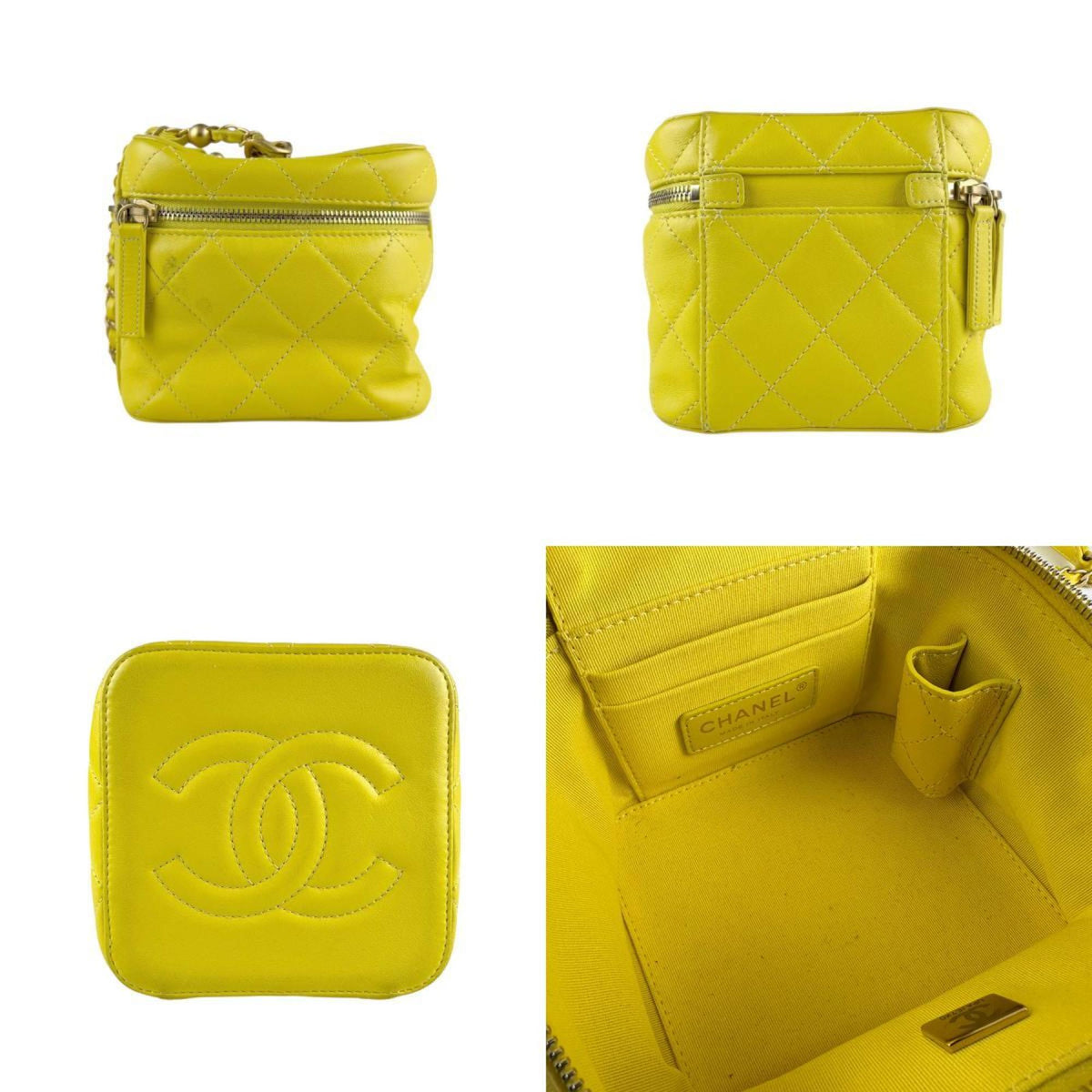 Chanel Yellow Leather Shoulder Bag (Pre-Owned)