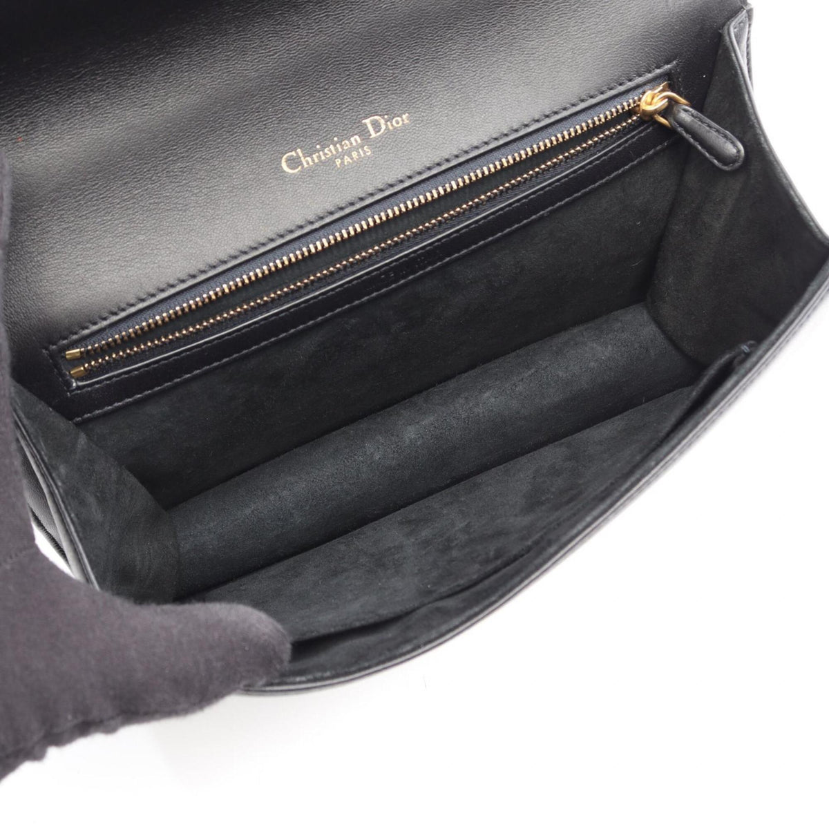 Christian Dior Black Leather Handbag Shoulder Bag (Pre-Owned)