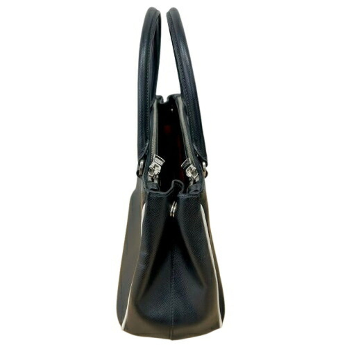 Prada Black Leather Handbag Shoulder Bag (Pre-Owned)