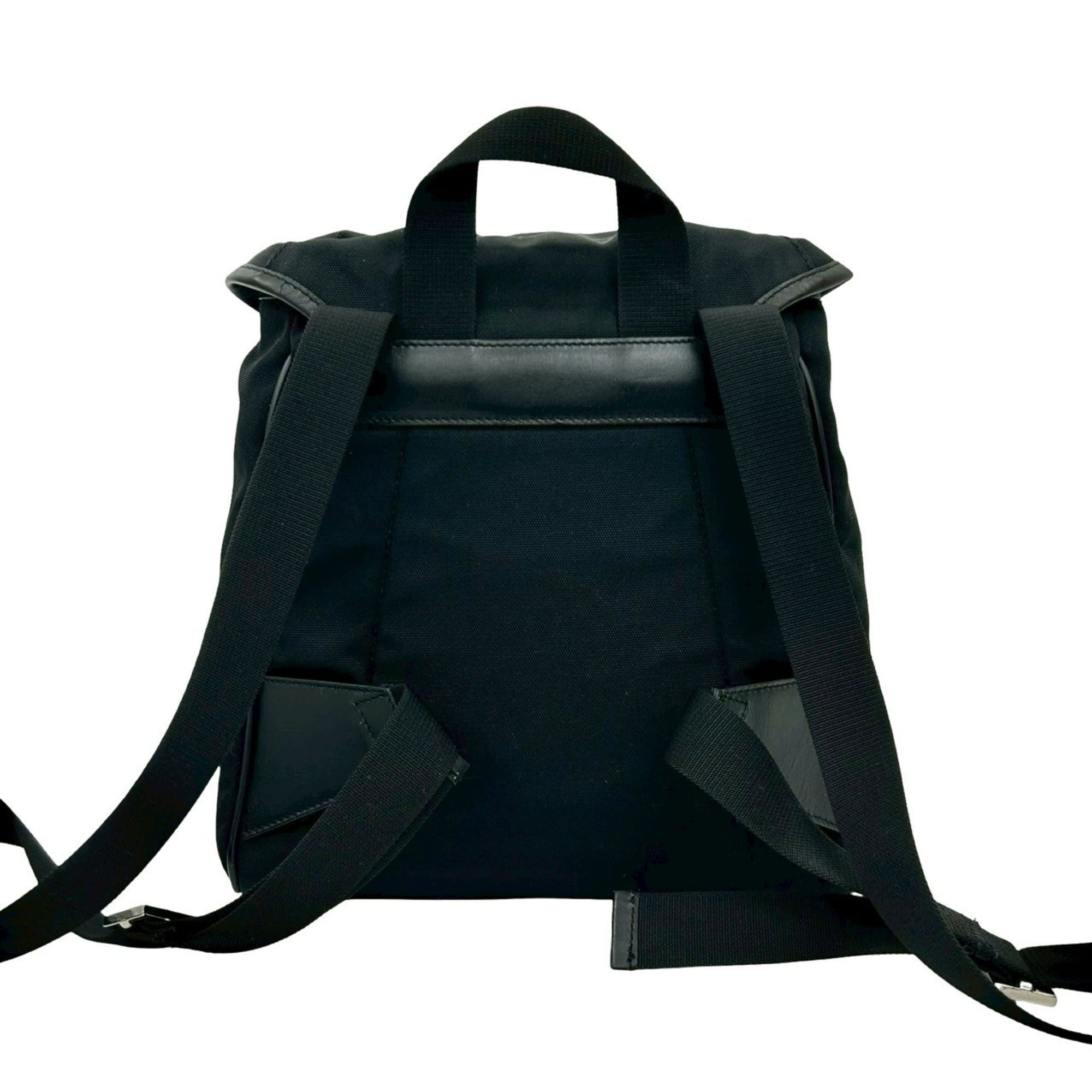 Gucci Black Nylon Leather Backpack (Pre-Owned)
