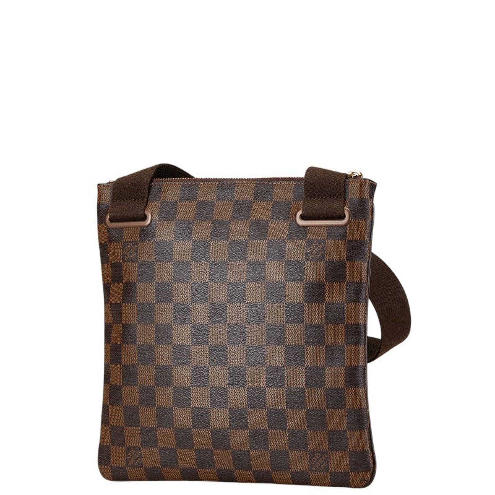 Louis Vuitton Brown Damier Canvas Pvc Leather Pochette Shoulder Bag (Pre-Owned)
