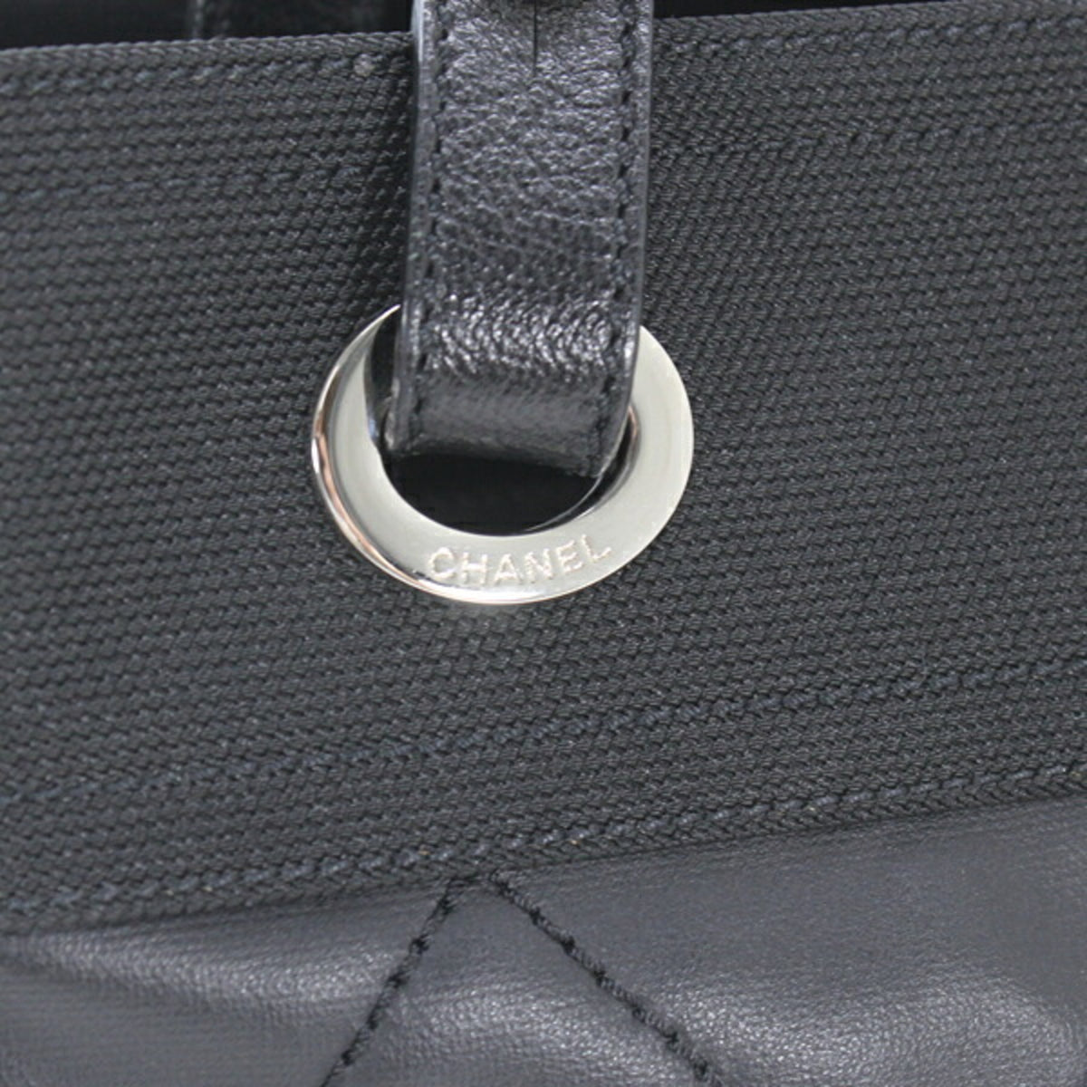 Chanel Paris Biarritz Black Pvc Leather Tote Bag (Pre-Owned)