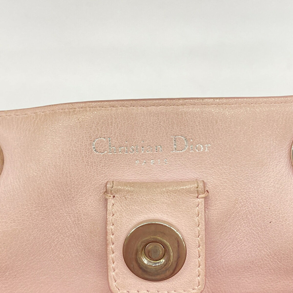 Christian Dior Gray Pink Leather Handbag (Pre-Owned)