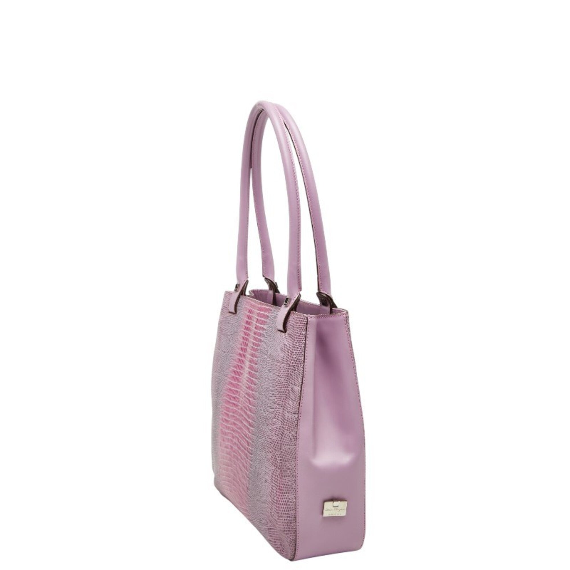 Salvatore Ferragamo Purple Shoulder Bag Tote Bag (Pre-Owned)