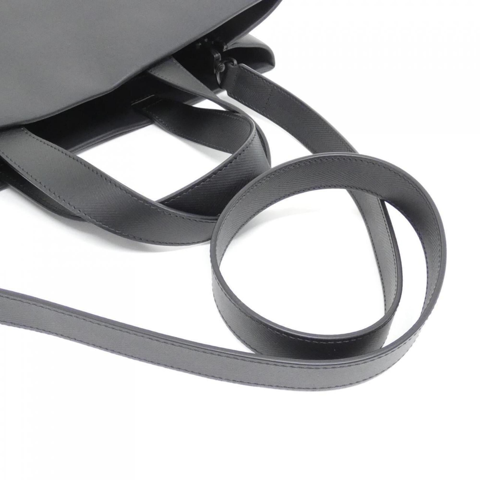 Louis Vuitton Black Leather Handbag (Pre-Owned)