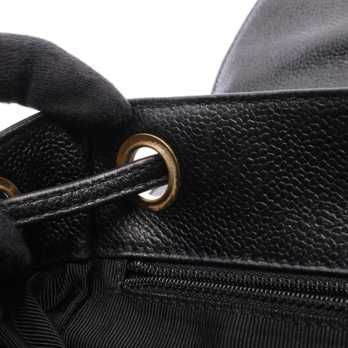 Chanel Black Grained Calfskin Backpack Handbag (Pre-Owned)