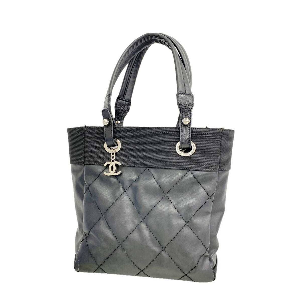 Chanel Black Leather Tote Bag (Pre-Owned)