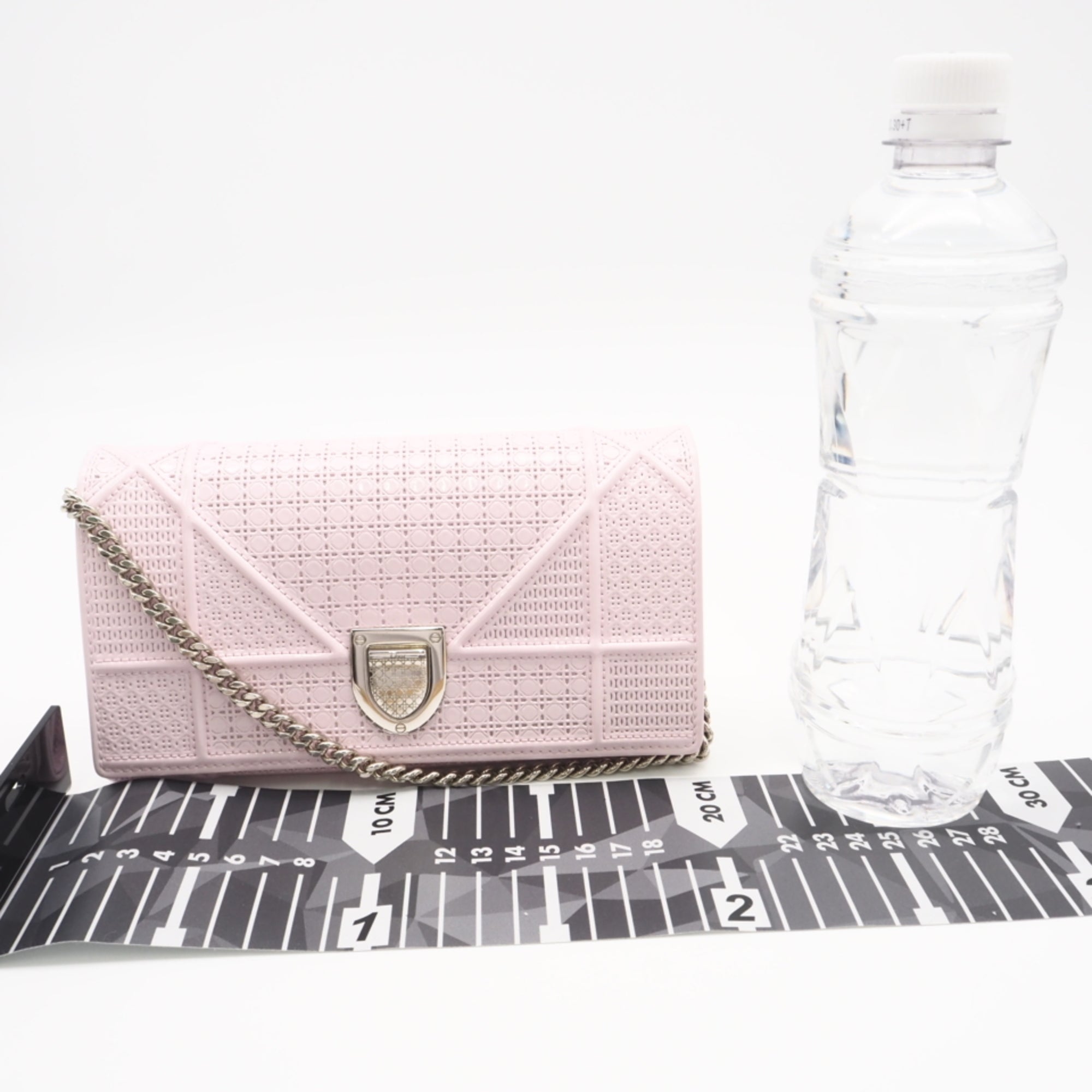 Christian Dior Pink Leather Chain/Shoulder Wallet (Pre-Owned)