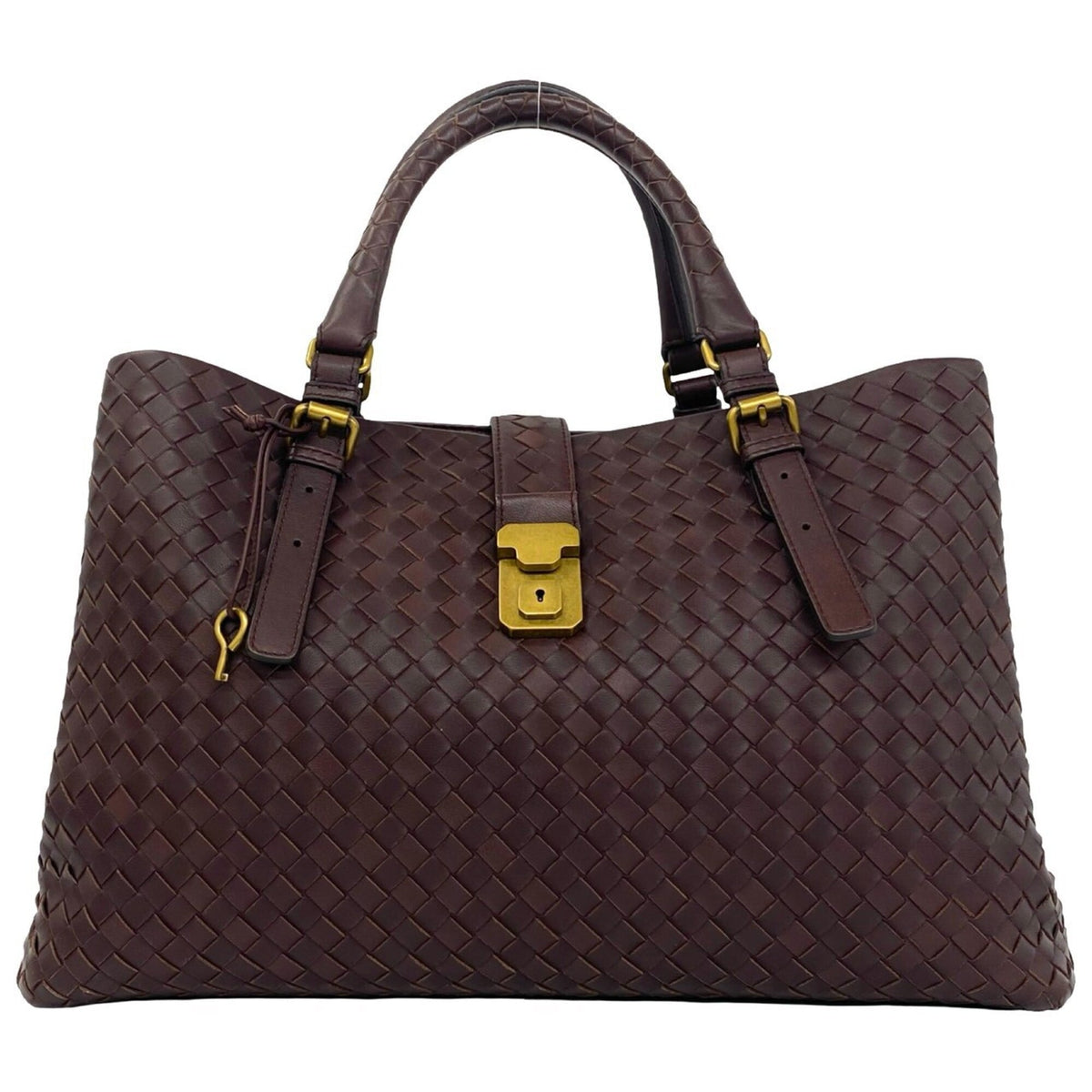 Bottega Veneta Brown Leather Boston Bag Handbag (Pre-Owned)