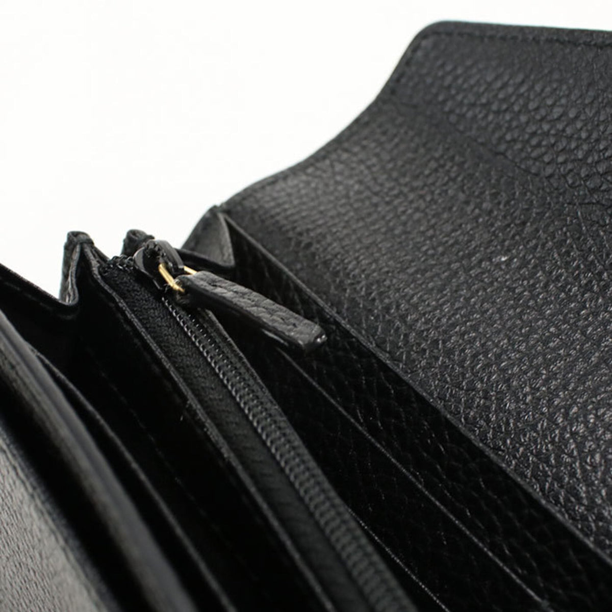 Gucci Black Leather Long Wallet (Bi-Fold) (Pre-Owned)