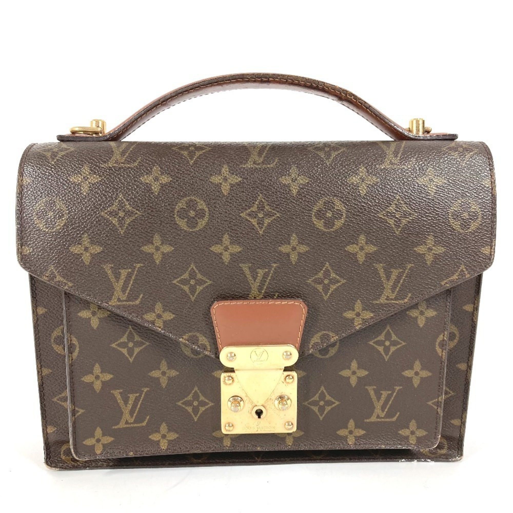 Louis Vuitton Brown Monogram Canvas Handbag (Pre-Owned)