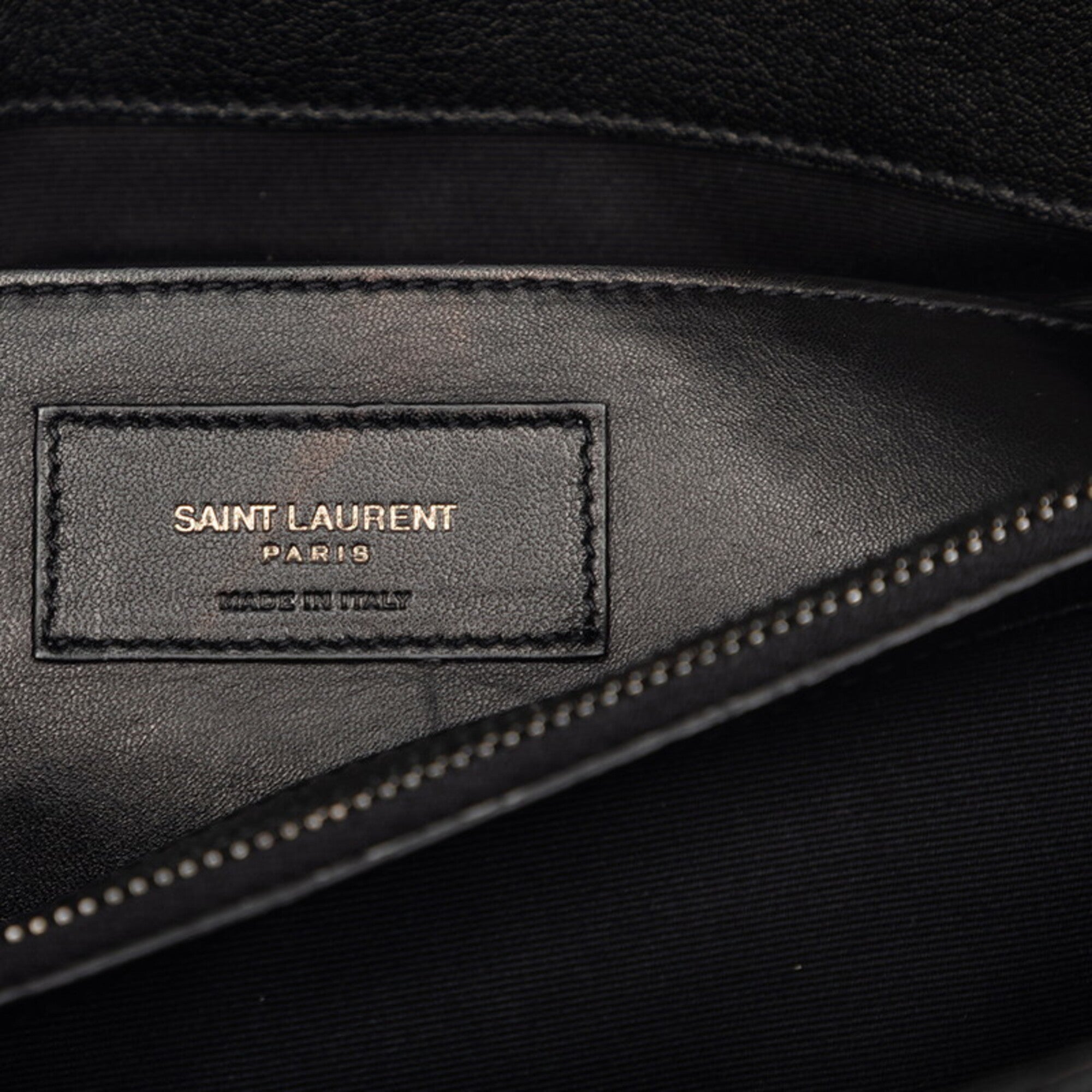 Saint Laurent Black Leather Handbag Shoulder Bag (Pre-Owned)