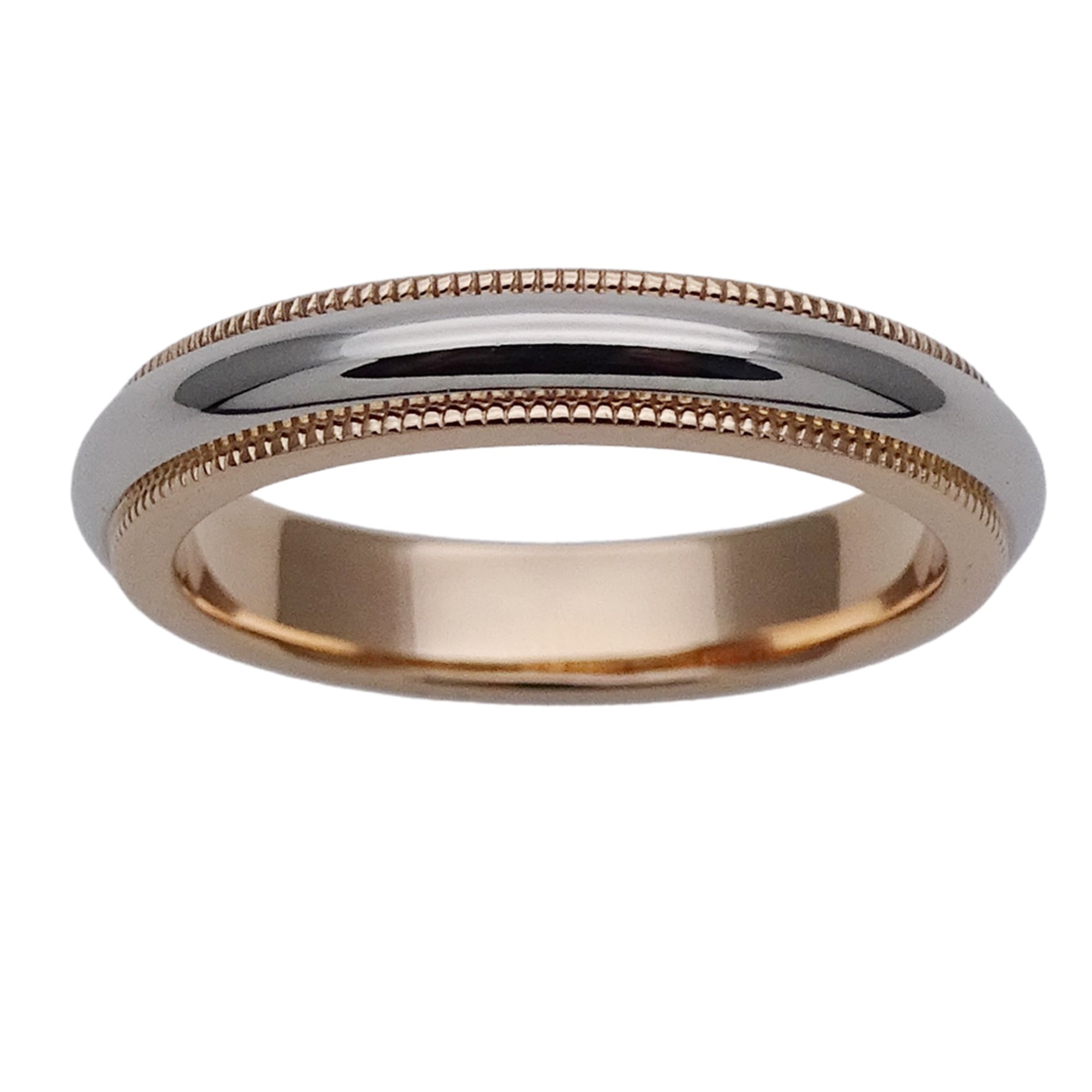 Tiffany Silver Pink Gold Pink Gold (18K) Platinum 950 Band Ring (Pre-Owned)