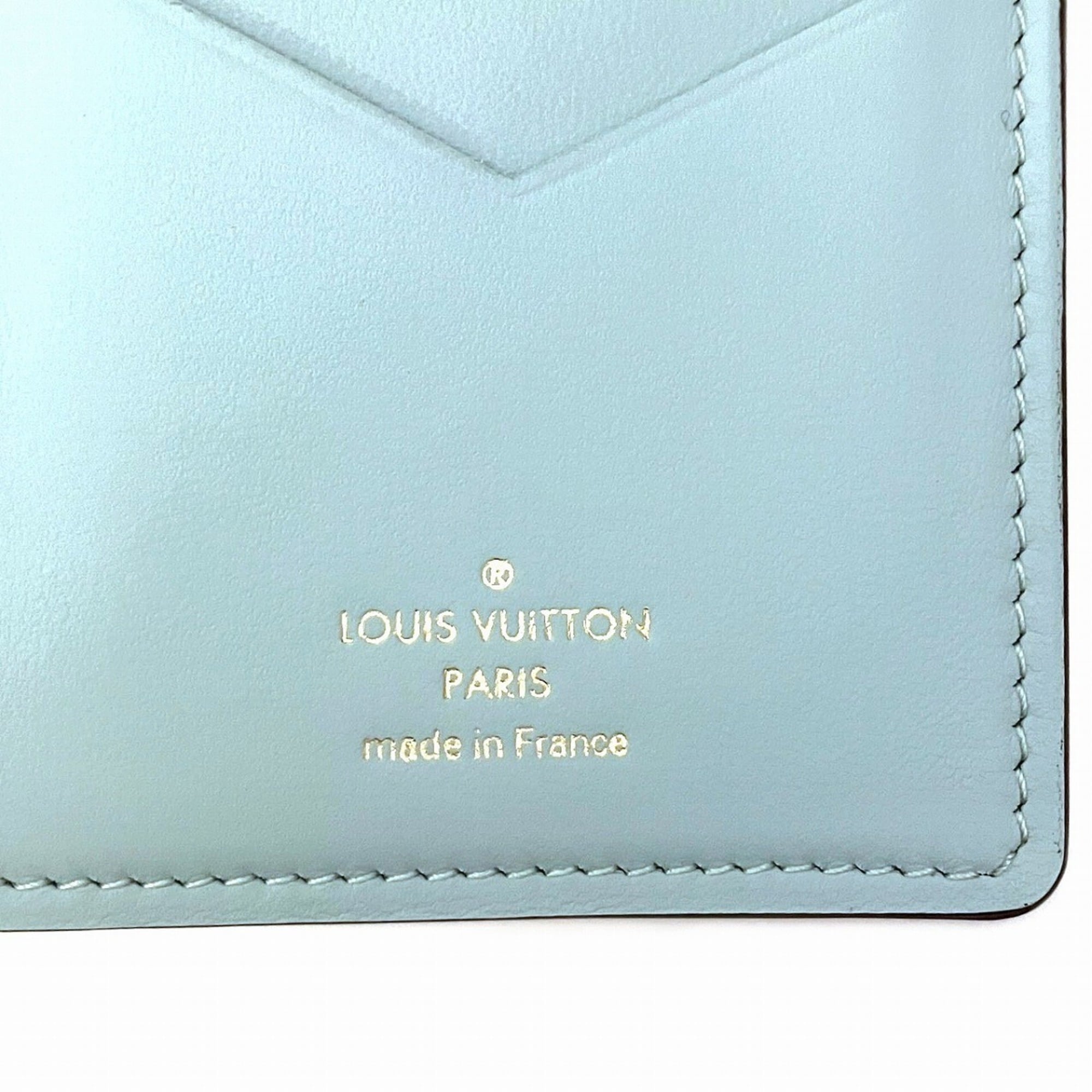 Louis Vuitton Taurillon Beige Leather Long Wallet (Bi-Fold) (Pre-Owned)