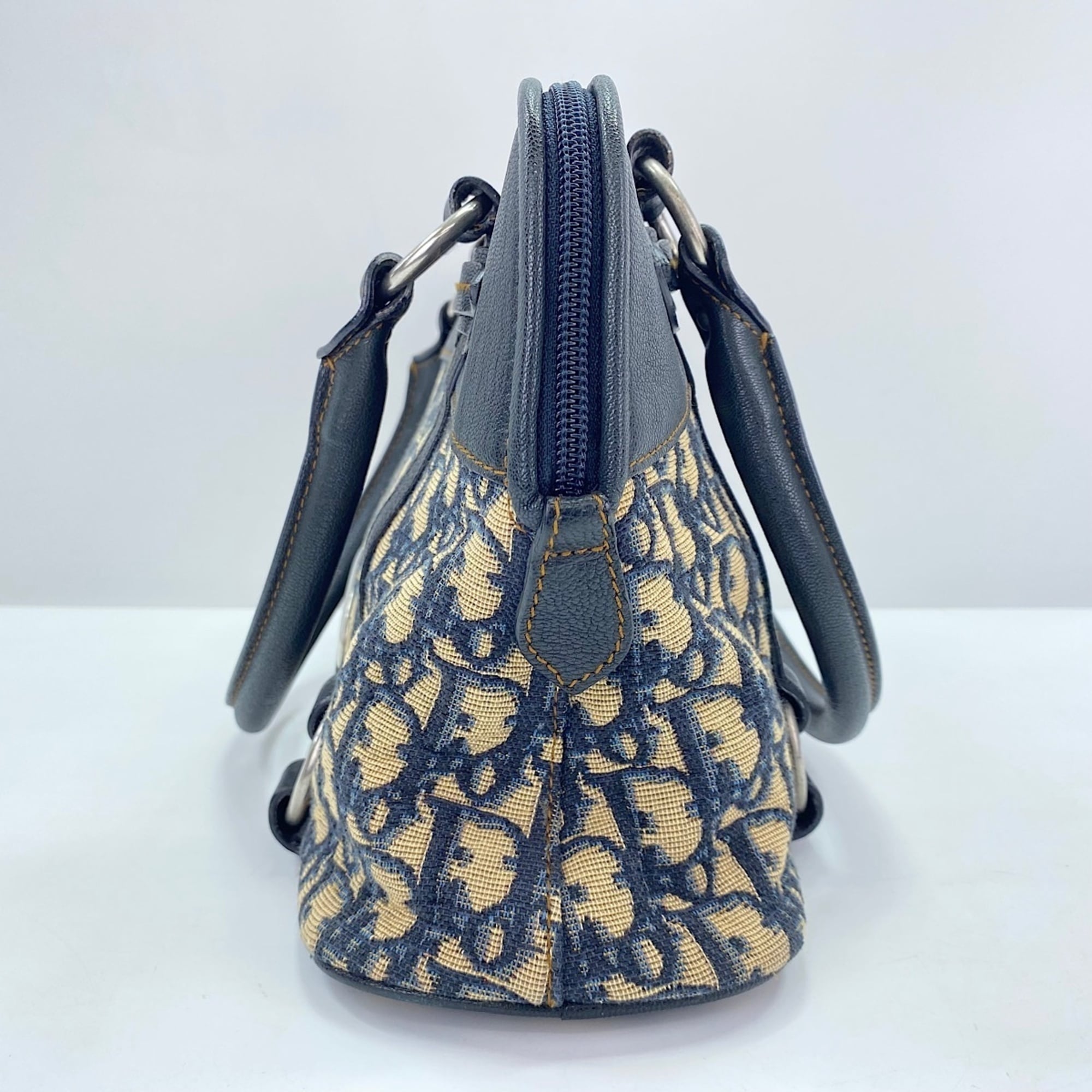 Christian Dior Trotter Navy Trotter Tote Bag (Pre-Owned)