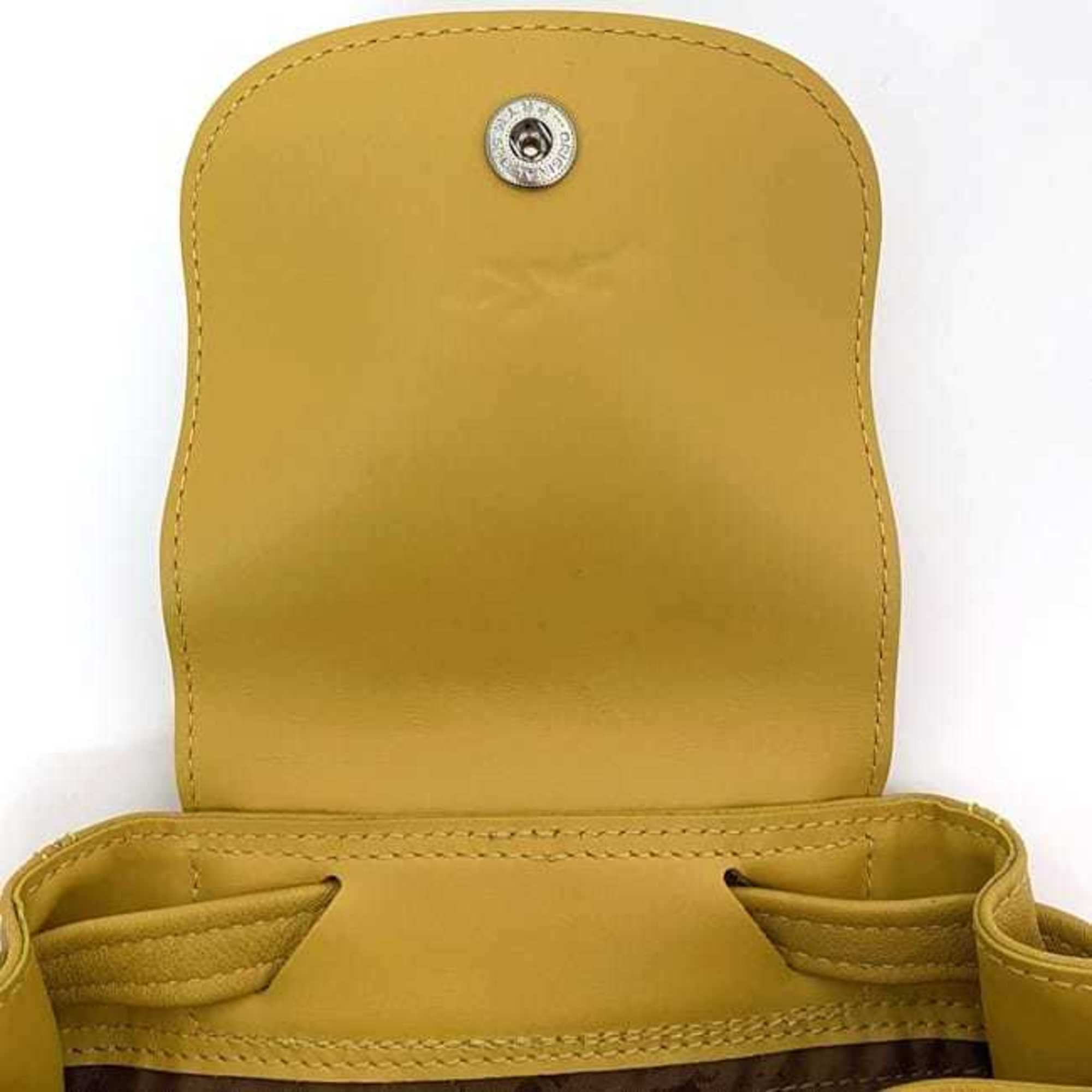 Longchamp Yellow Leather Backpack (Pre-Owned)
