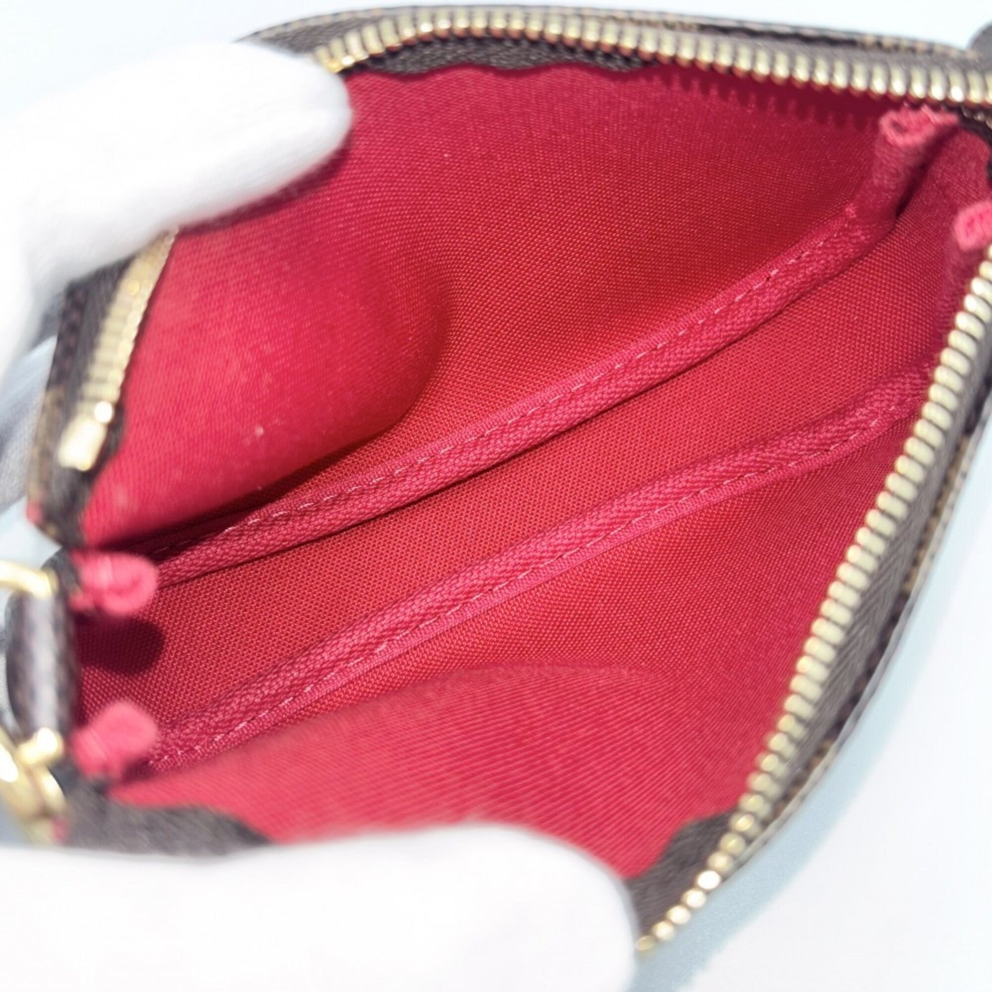 Louis Vuitton Brown Damier Canvas Handbag Pouch (Pre-Owned)