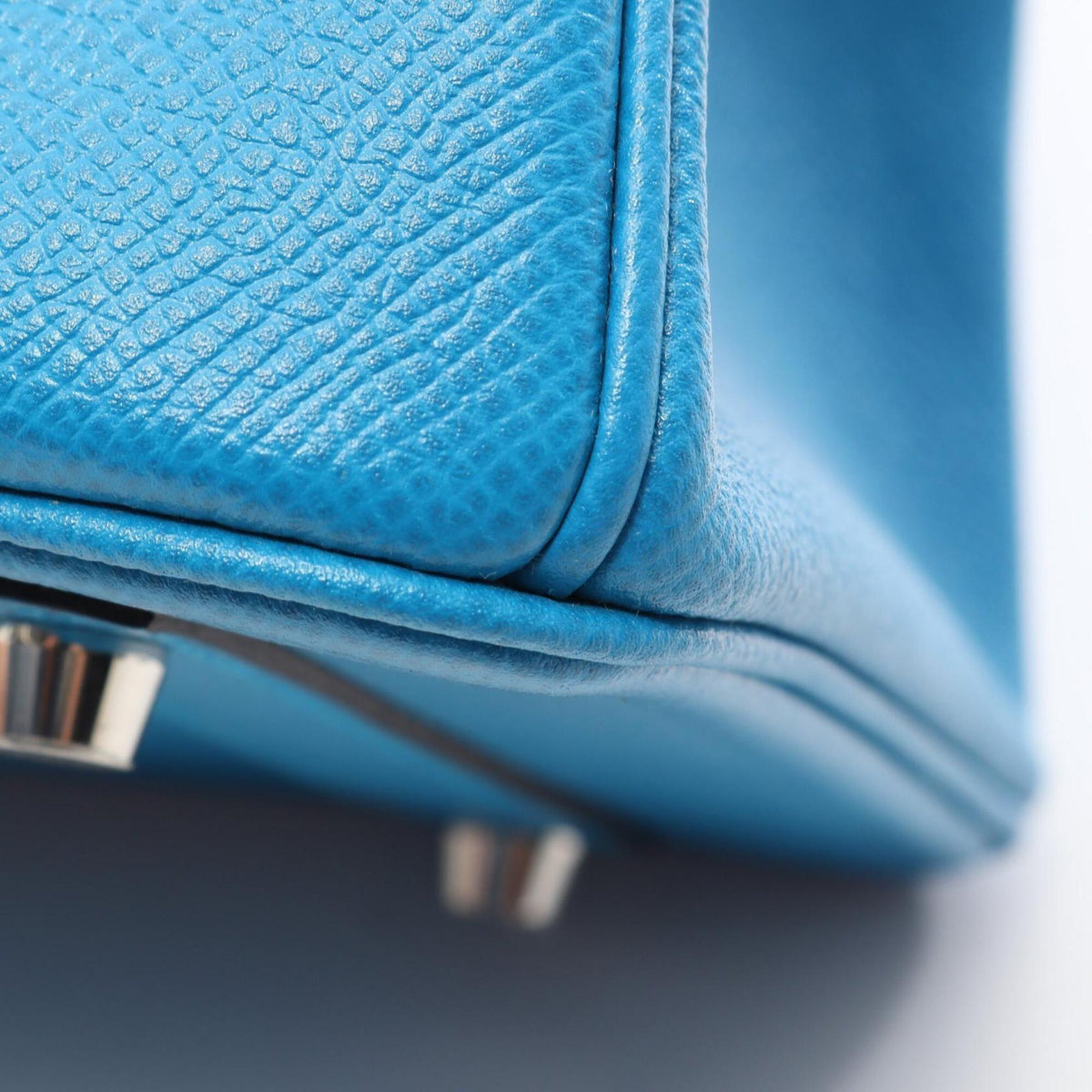 Hermes Blue Epsom Leather Handbag (Pre-Owned)