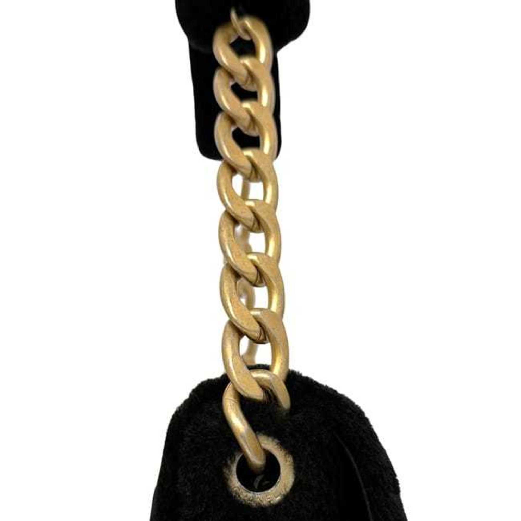 Chanel Black Fur Shoulder Bag (Pre-Owned)