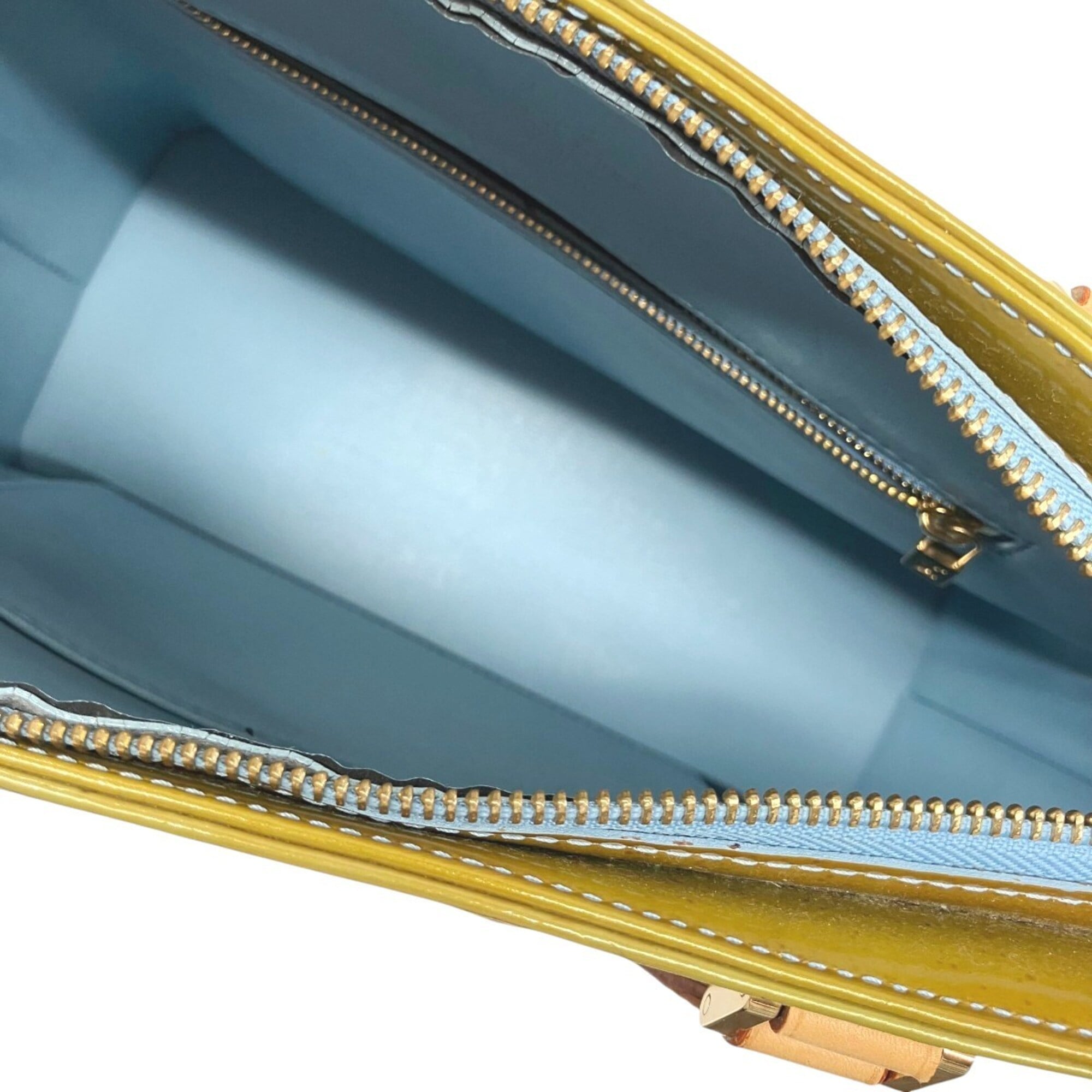 Louis Vuitton Galle Green Patent Leather Tote Bag (Pre-Owned)