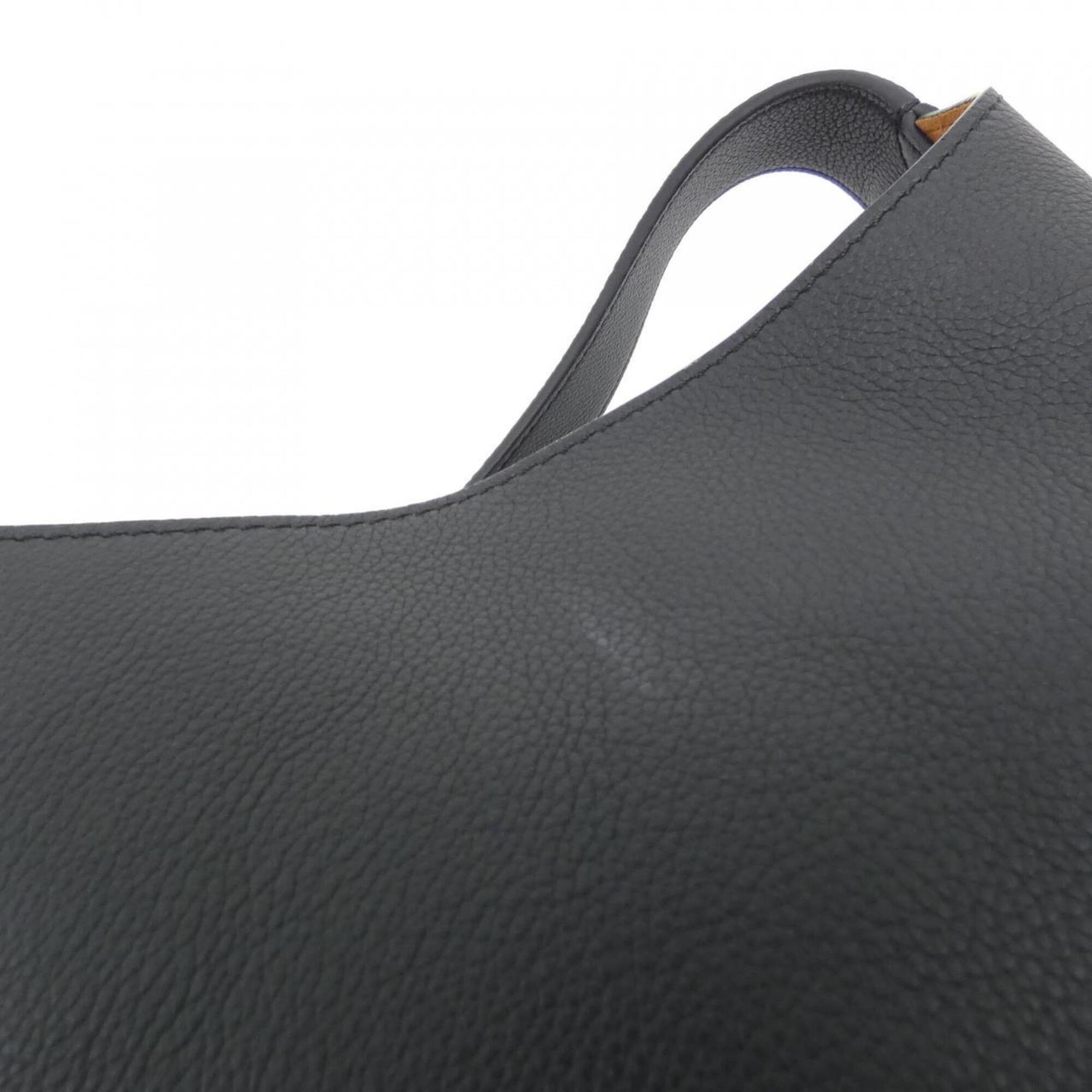 Louis Vuitton Black Leather Pouch Shoulder Bag (Pre-Owned)