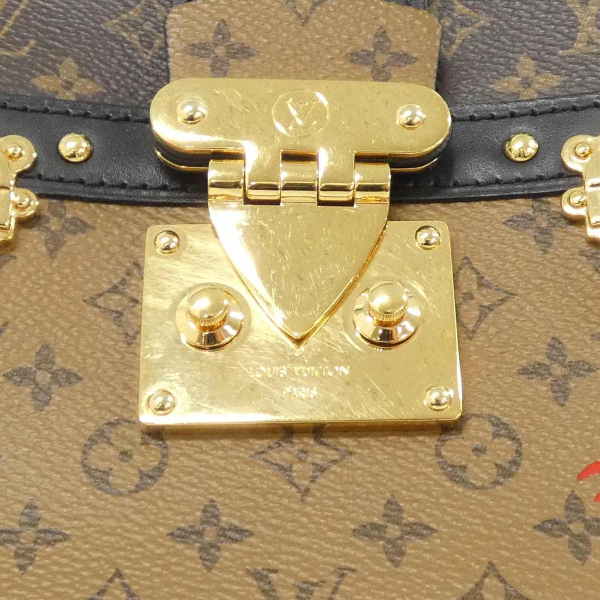 Louis Vuitton Marron Coated Canvas Shoulder Bag (Pre-Owned)