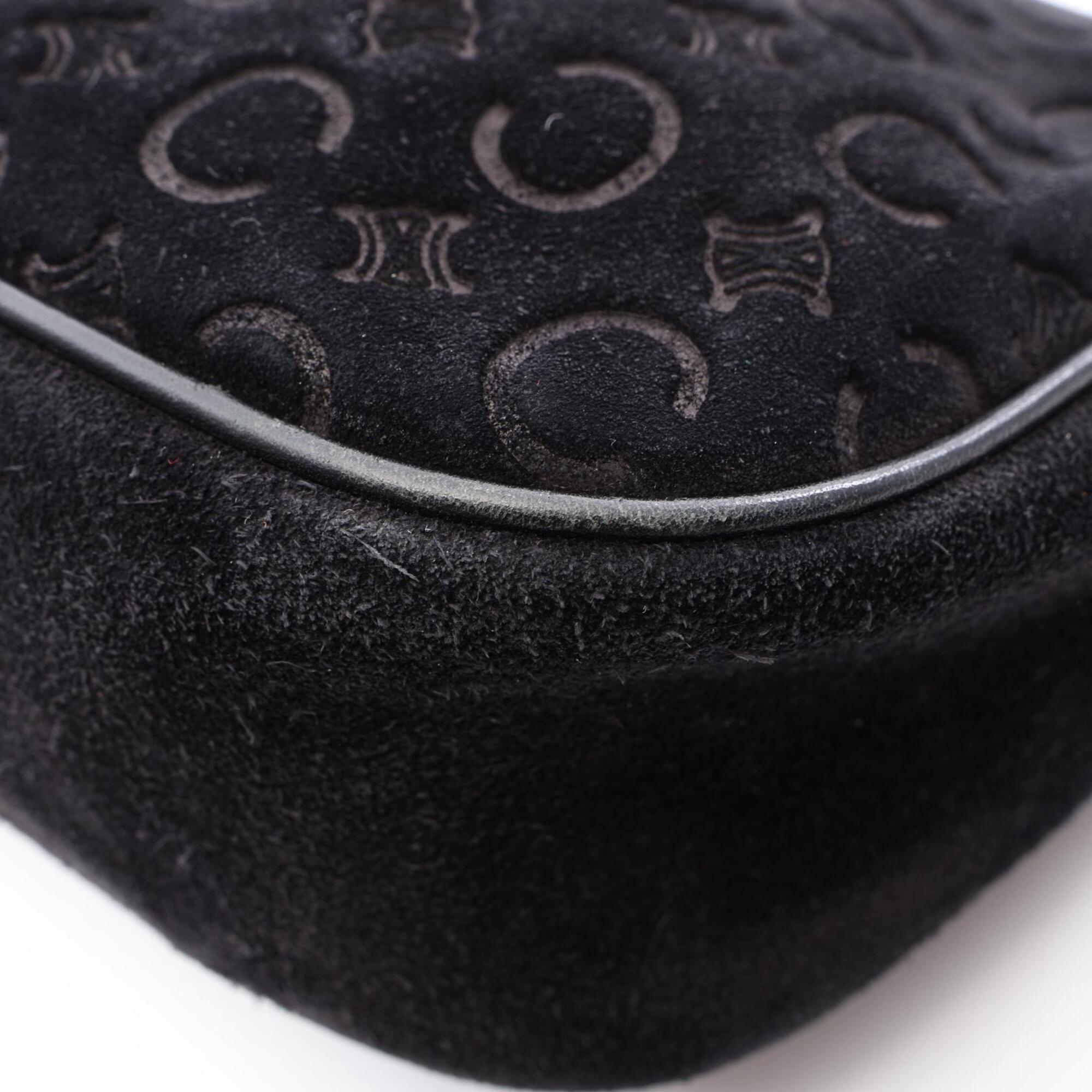 Celine Black Suede Leather Handbag (Pre-Owned)