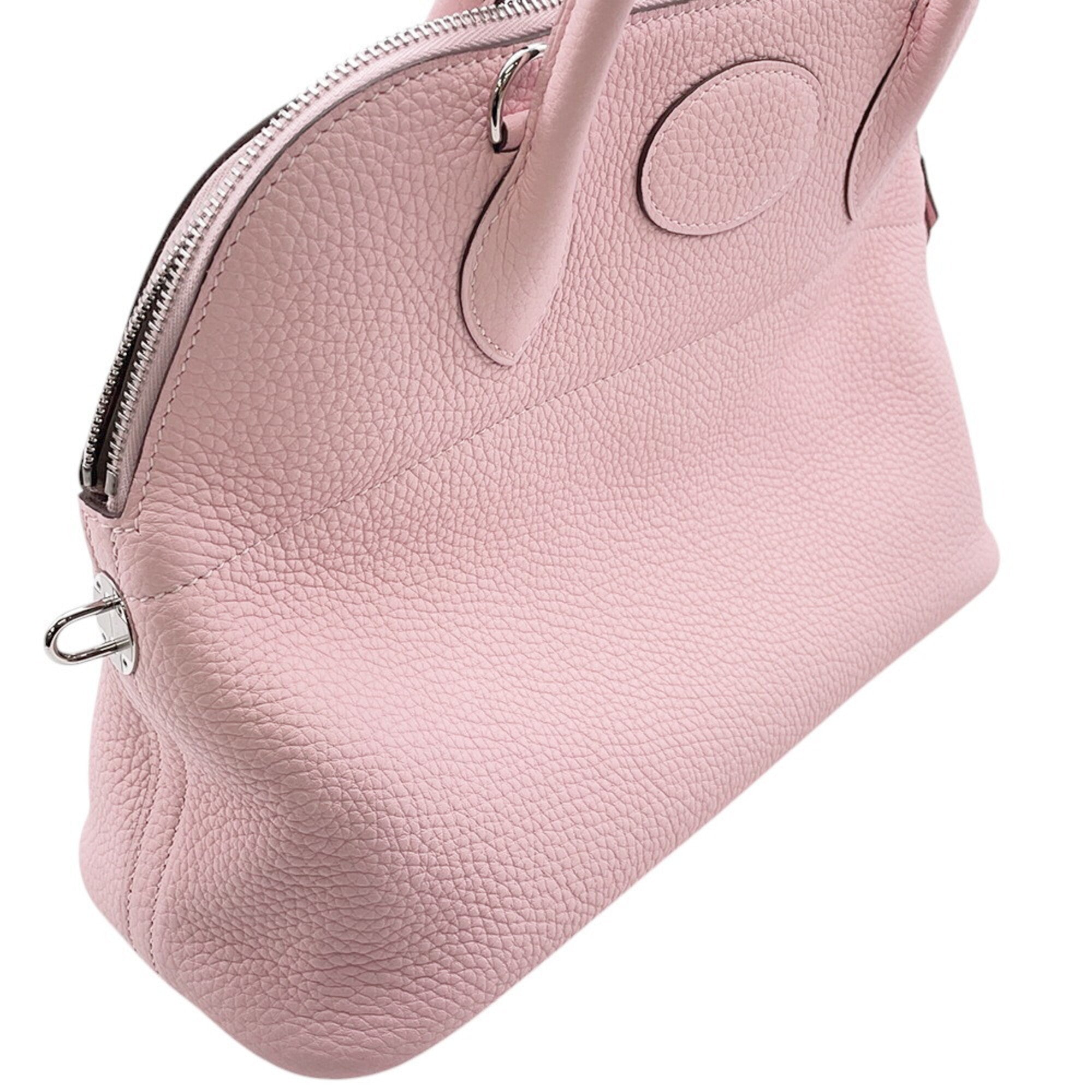 Hermes Bolide Rose Sakura Taurillon Clemence Leather Handbag (Pre-Owned)