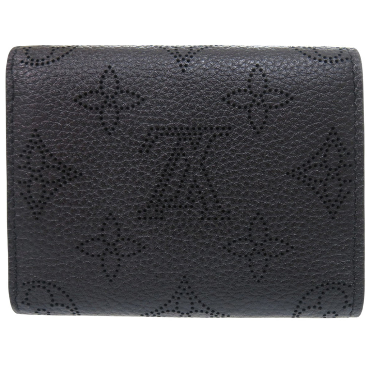 Louis Vuitton Black Noir Mahina Leather Wallet (Tri-Fold) (Pre-Owned)
