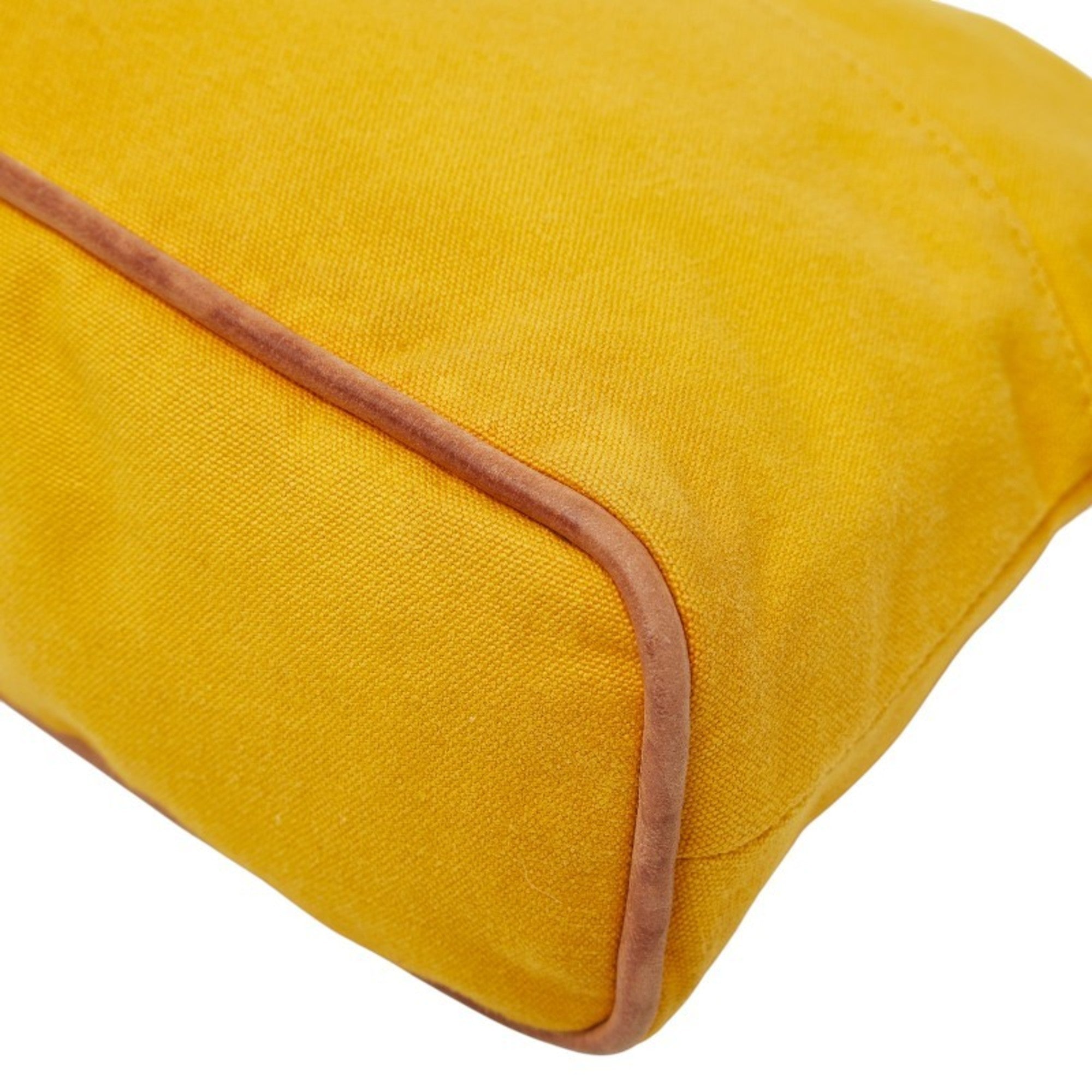 Hermes Yellow Canvas Pouch (Pre-Owned)