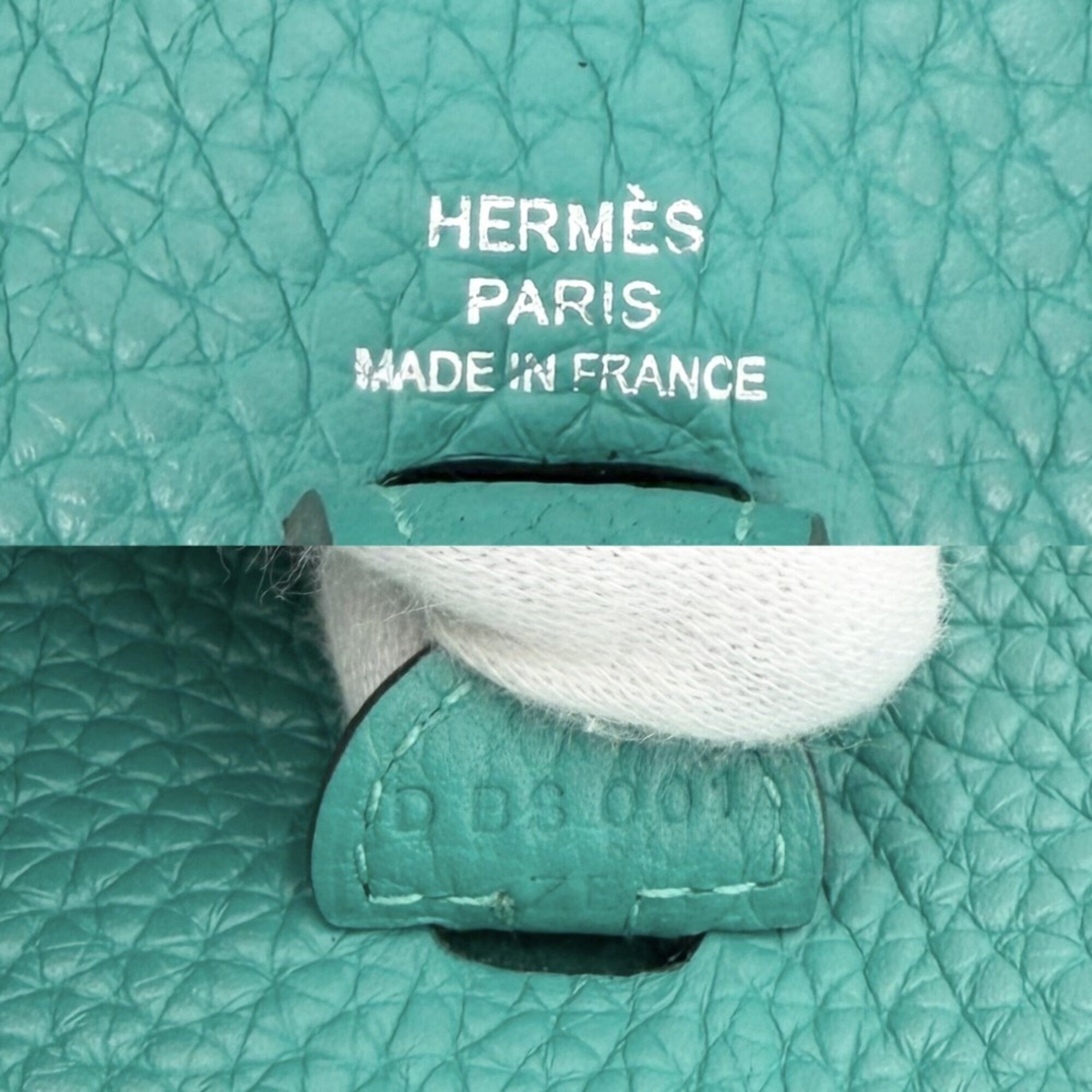 Hermes Green Leather Shoulder Bag (Pre-Owned)