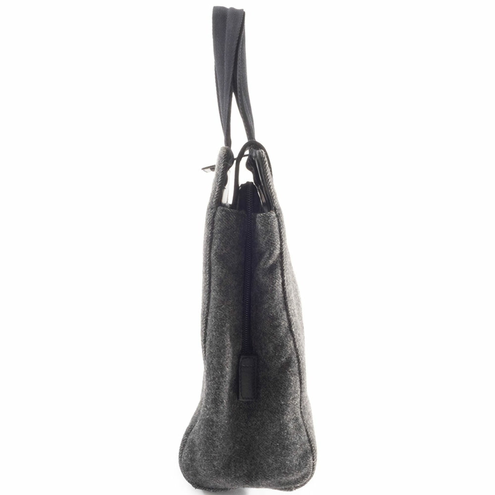 Prada Gray Polyester Handbag (Pre-Owned)