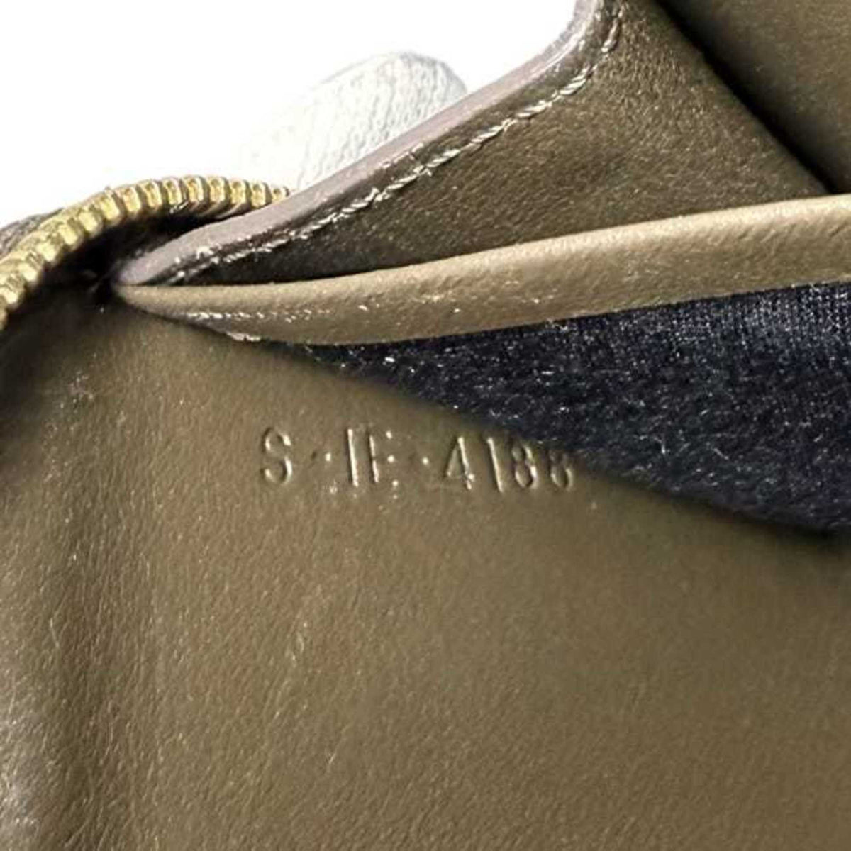 Celine Green Khaki Leather Coin Purse/Coin Case (Pre-Owned)