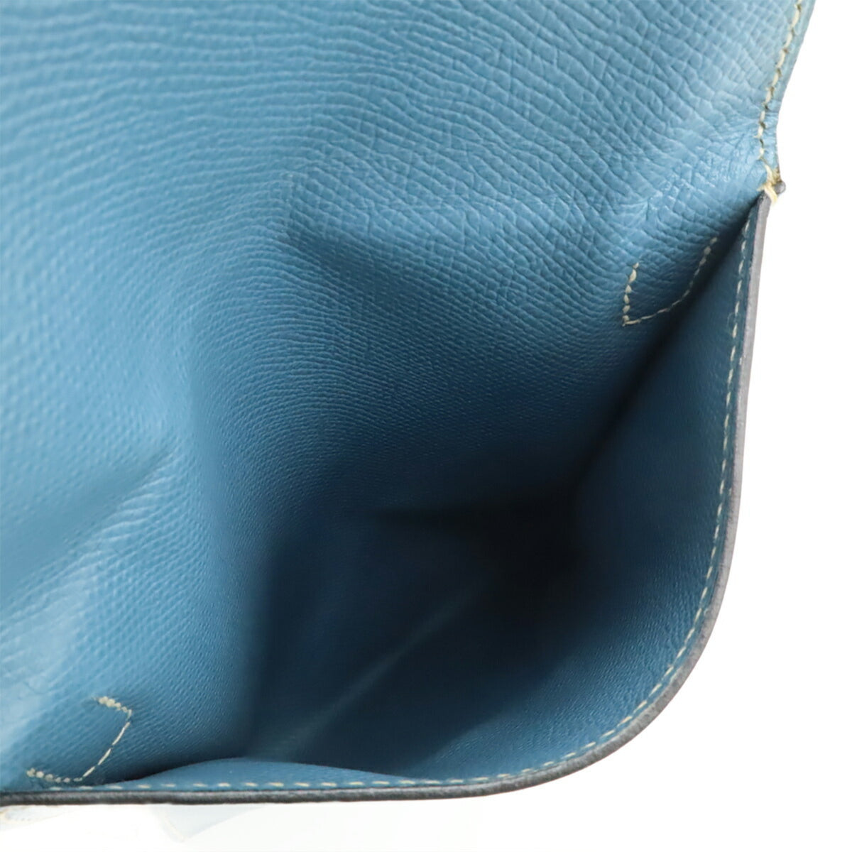 Hermes Light Blue Leather Pochette Shoulder Bag (Pre-Owned)