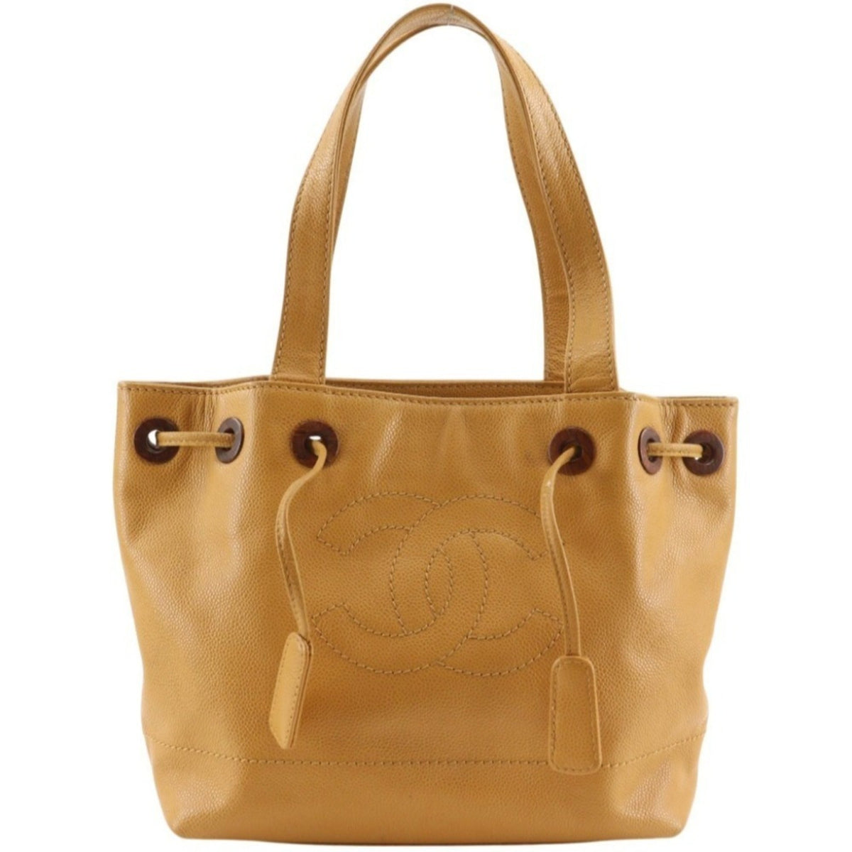 Chanel Brown Grained Calfskin Tote Bag (Pre-Owned)