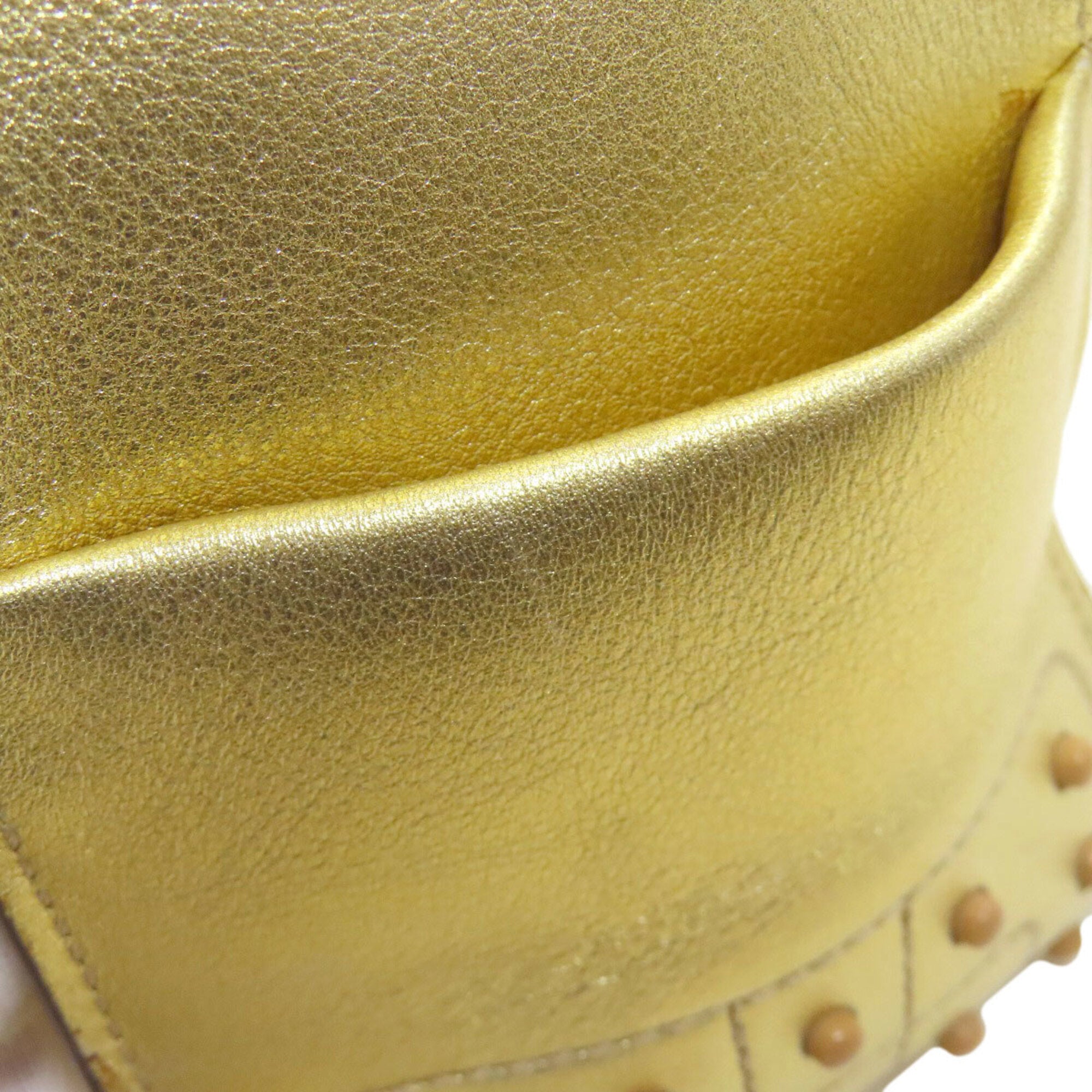 Tod's Gold Leather Handbag (Pre-Owned)