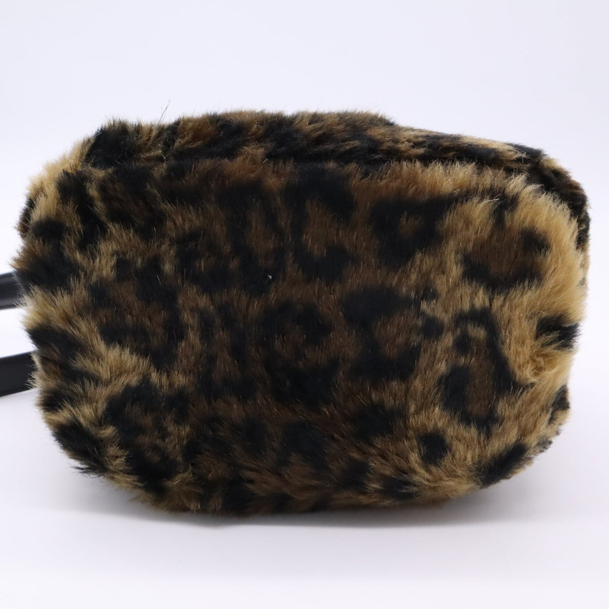 Celine Black Brown Faux Fur Leather Shoulder Bag (Pre-Owned)