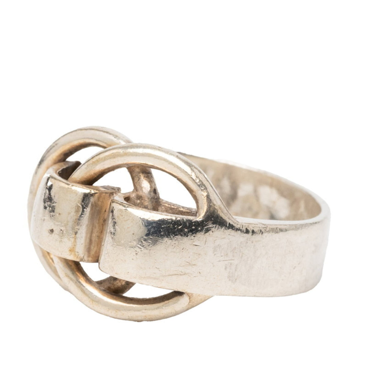Hermes Silver 925 Band Ring (Pre-Owned)