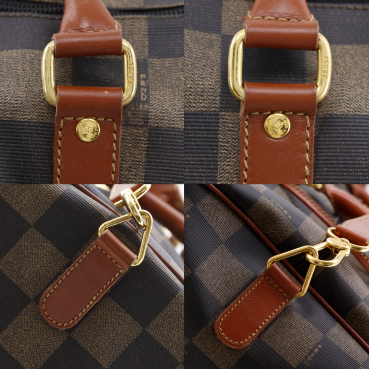 Fendi Brown Pvc Boston Bag (Pre-Owned)