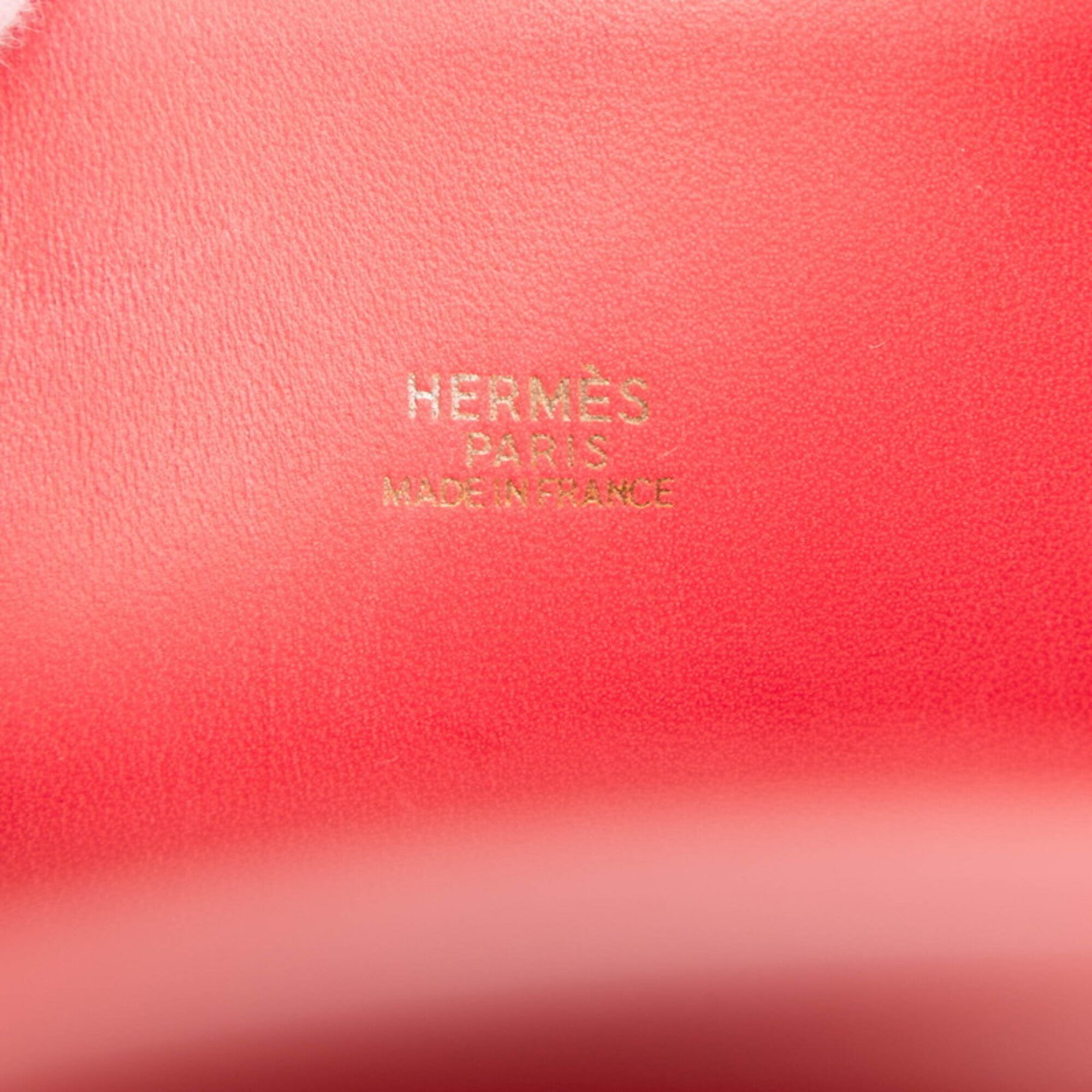 Hermes Red Color Courchevel Leather Handbag Shoulder Bag (Pre-Owned)