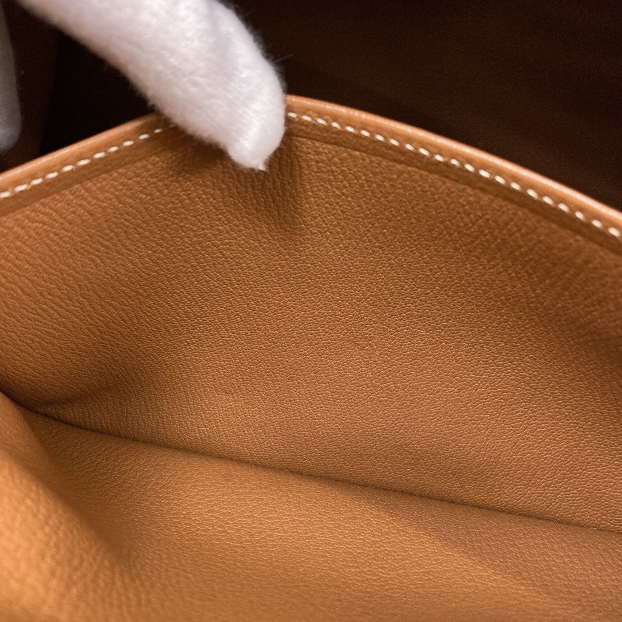Hermes Gold Brown Taurillon Clemence Leather Handbag (Pre-Owned)