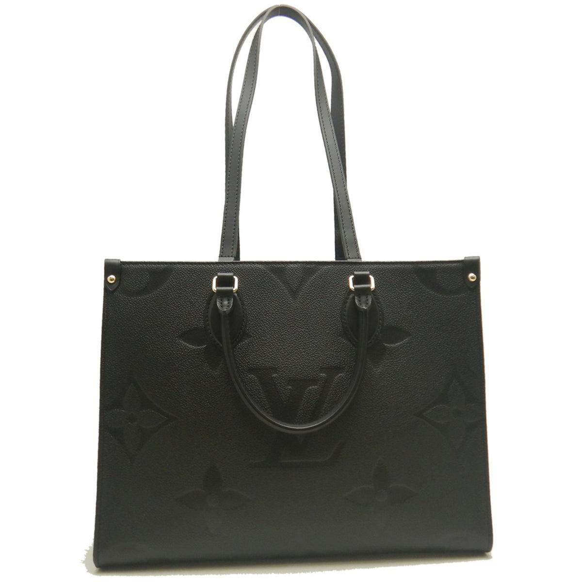 Louis Vuitton Noir Leather Tote Bag (Pre-Owned)