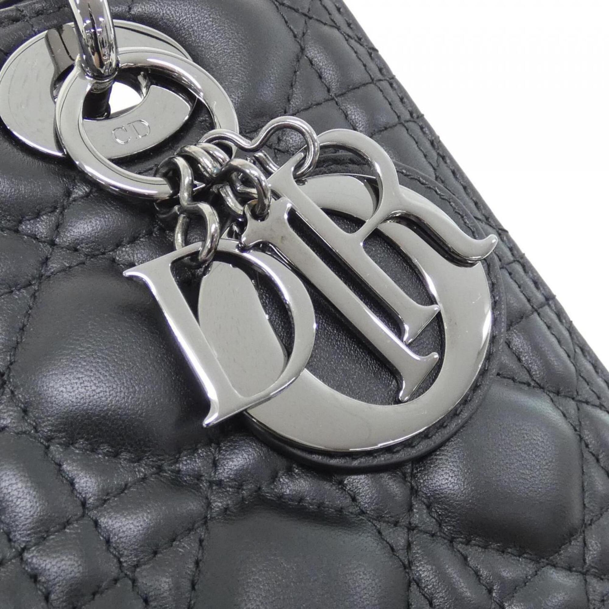 Christian Dior Black Leather Handbag (Pre-Owned)