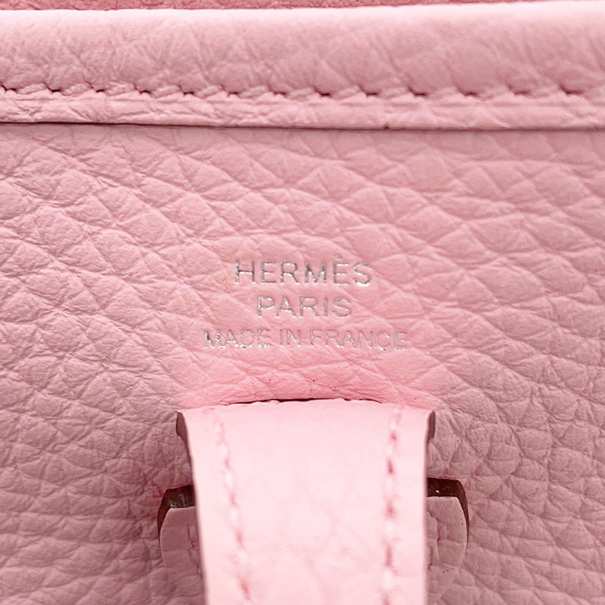 Hermes Evelyne Rose Sakura Taurillon Clemence Leather Handbag Shoulder Bag