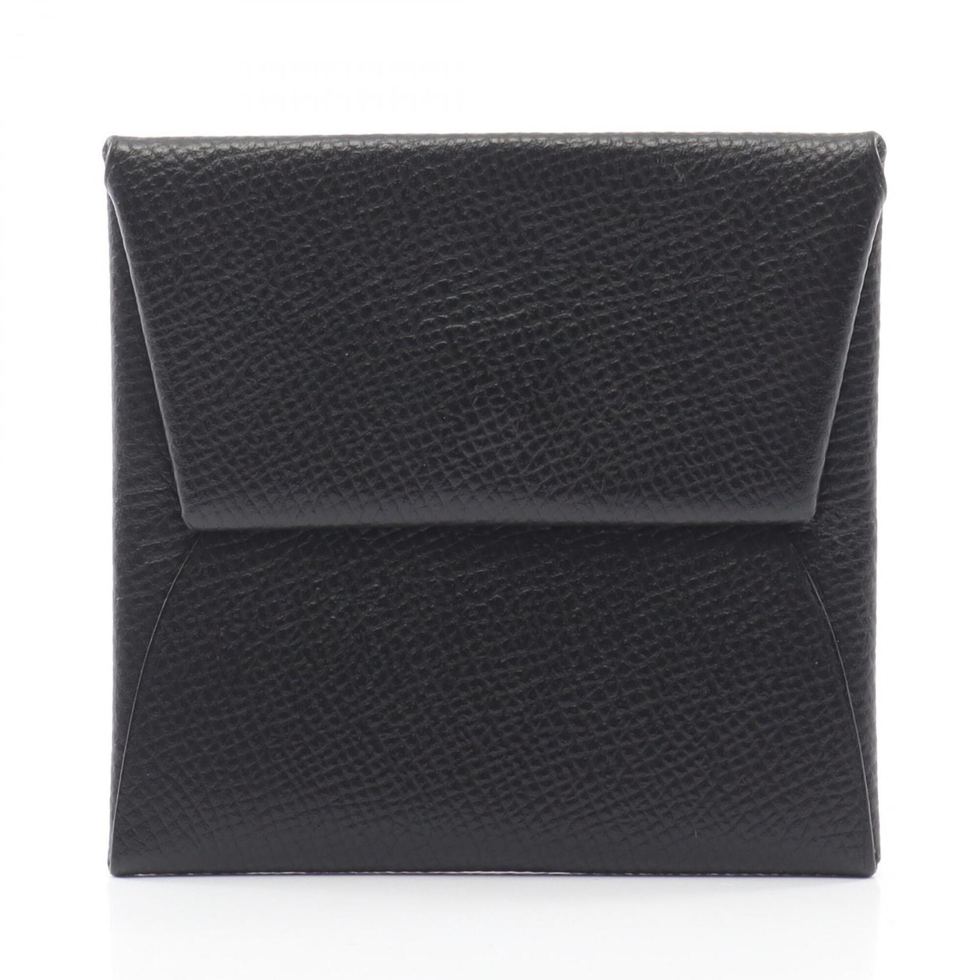 Hermes Black Green Epsom Leather Coin Purse/Coin Case (Pre-Owned)