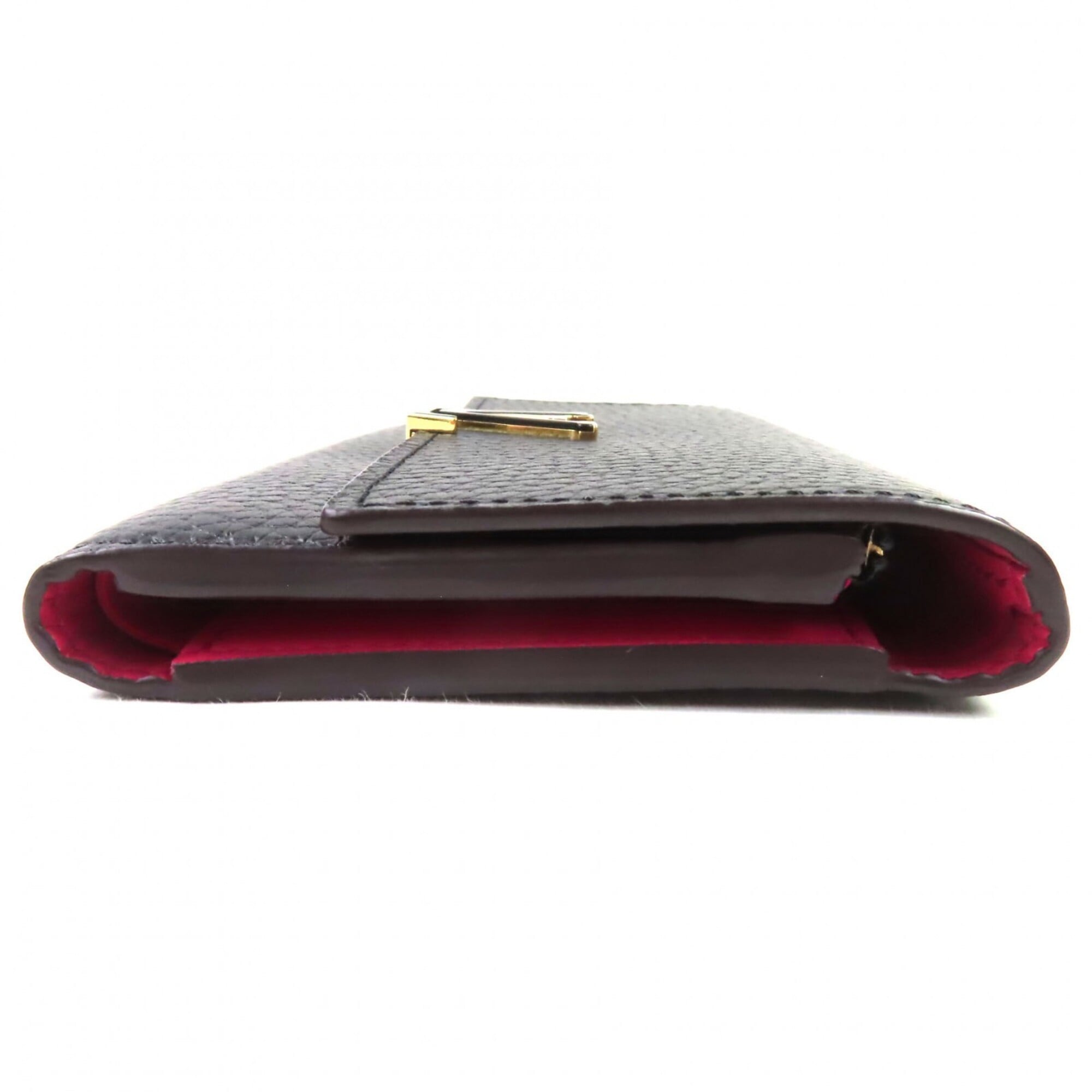 Louis Vuitton Hot Pink Noir Leather Wallet (Bi-Fold) (Pre-Owned)