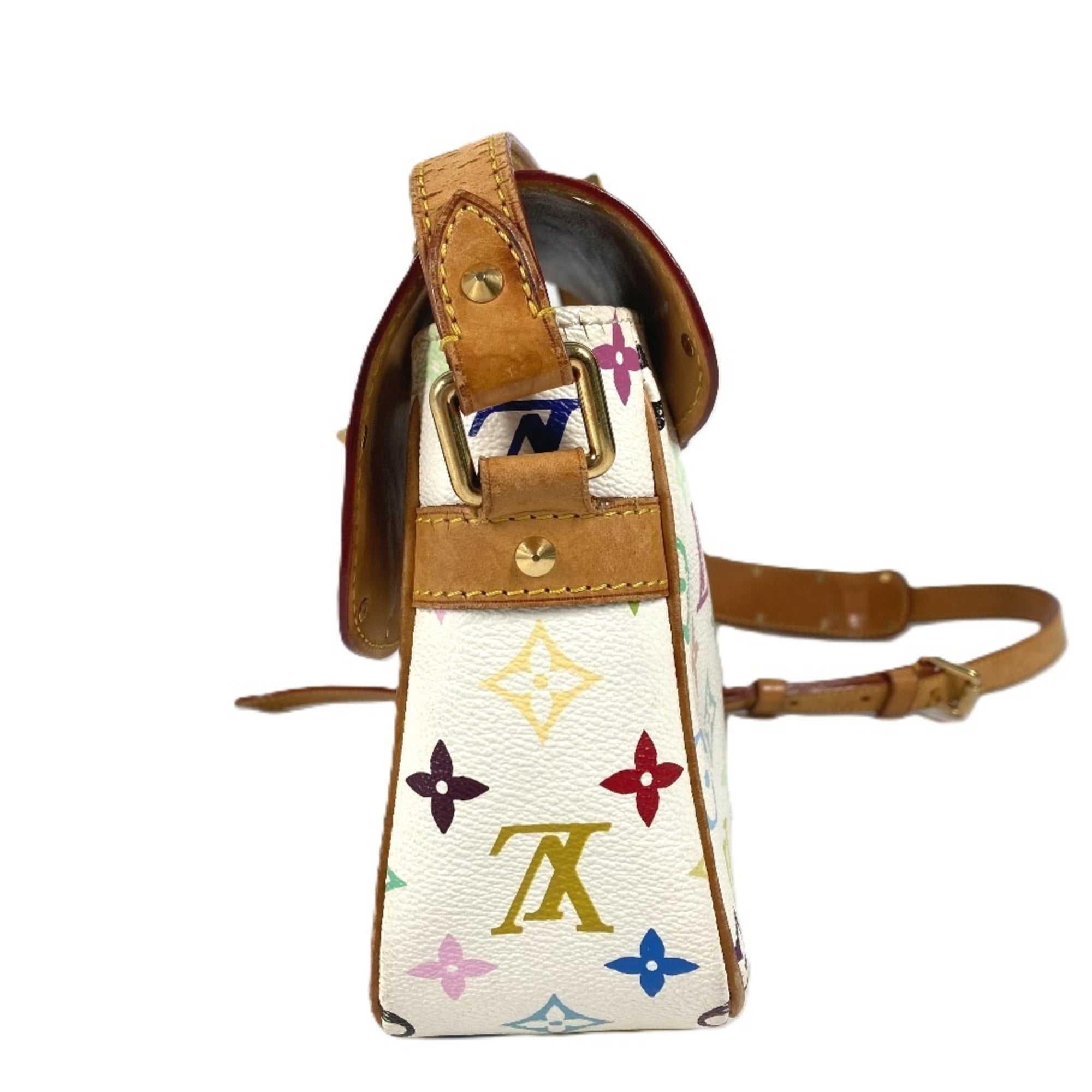 Louis Vuitton Blanc White Monogram Multicolore Shoulder Bag (Pre-Owned)