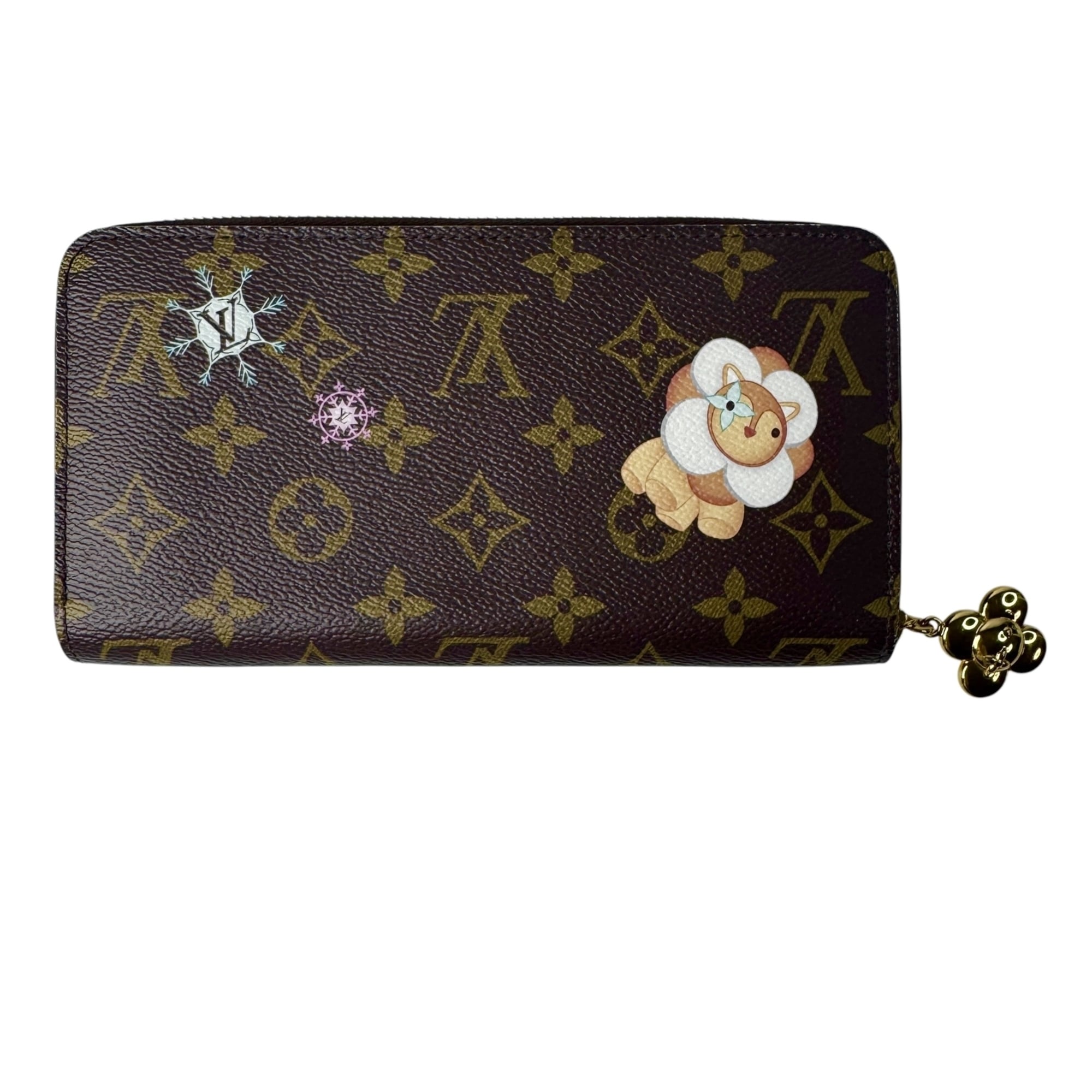 Louis Vuitton Brown Leather Long Wallet (Bi-Fold) (Pre-Owned)