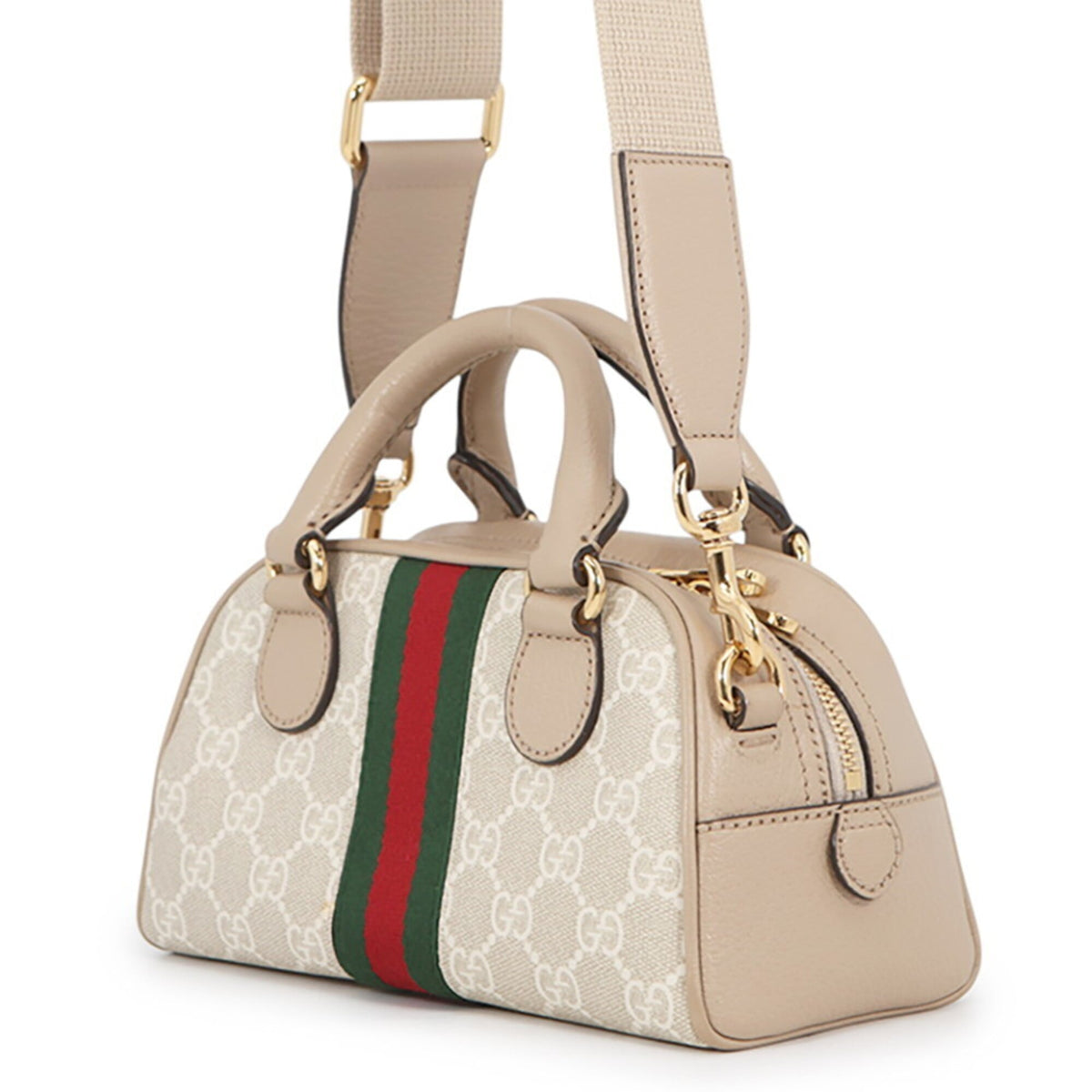 Gucci Beige Gg Supreme Leather Handbag Shoulder Bag (Pre-Owned)